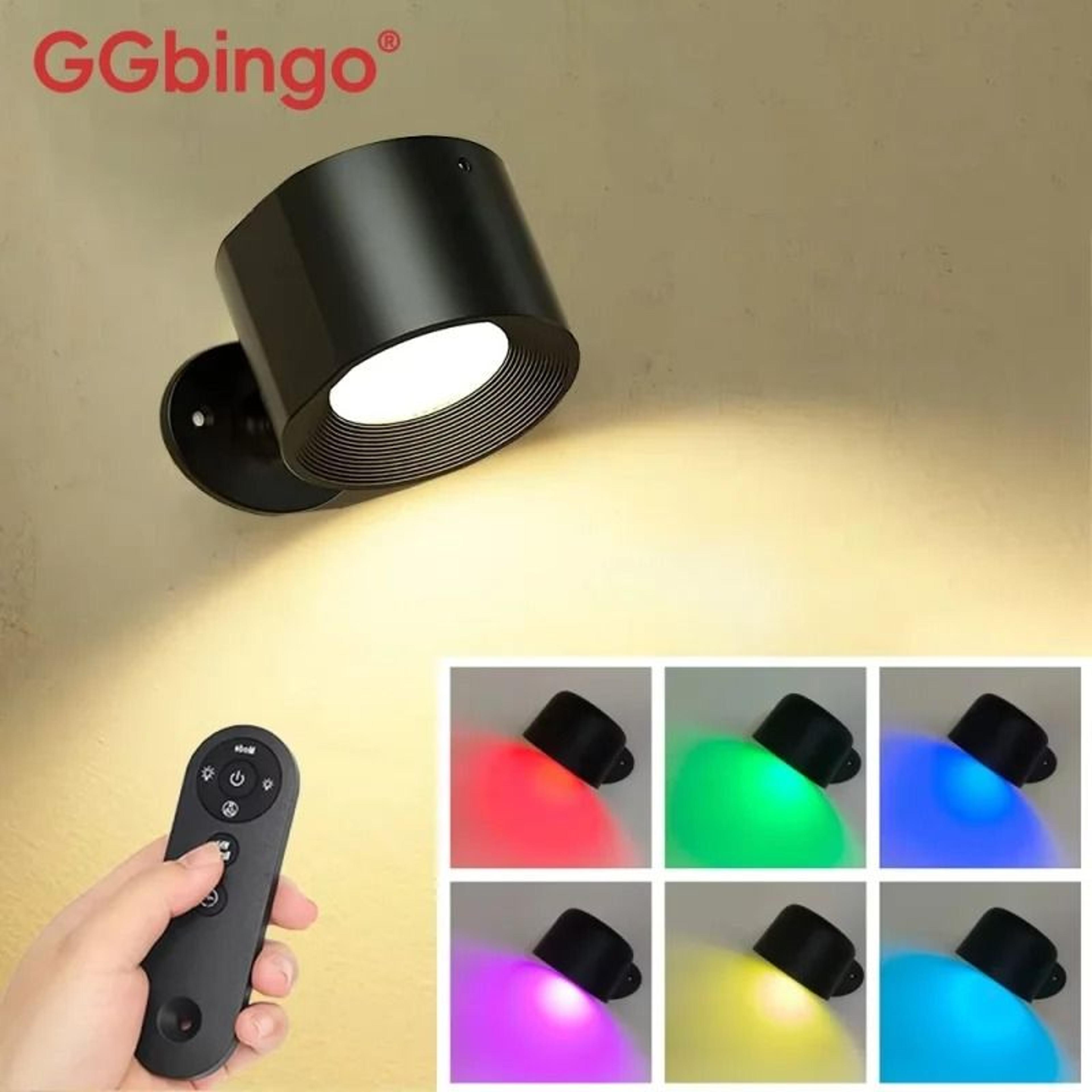 Wireless Round LED Picture Wall Light With Remote Control  RGB Color Changing 0