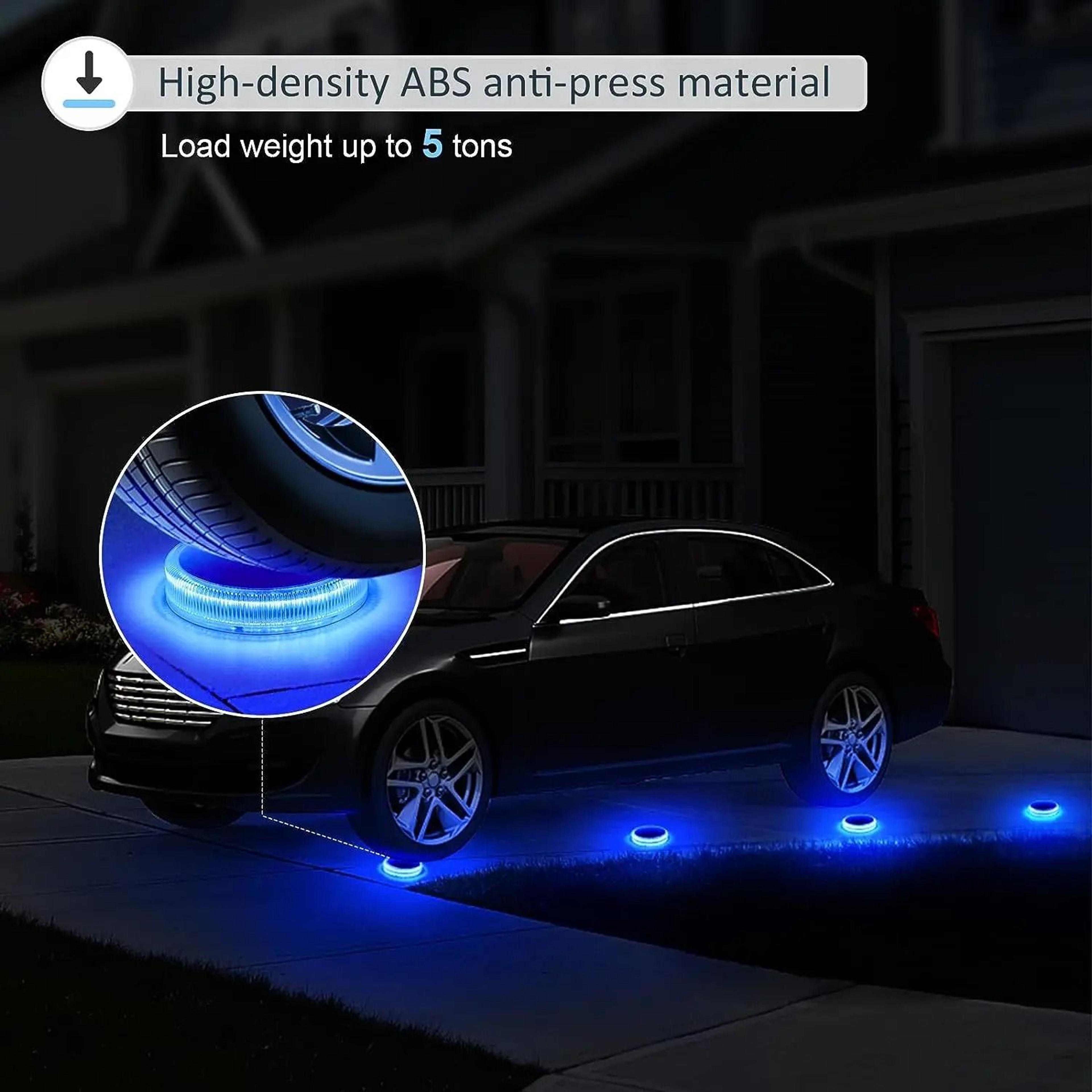 HeavyDuty Solar Deck  Driveway Dock Lights 4 Pack  Blue LED IP68 Waterproof 2