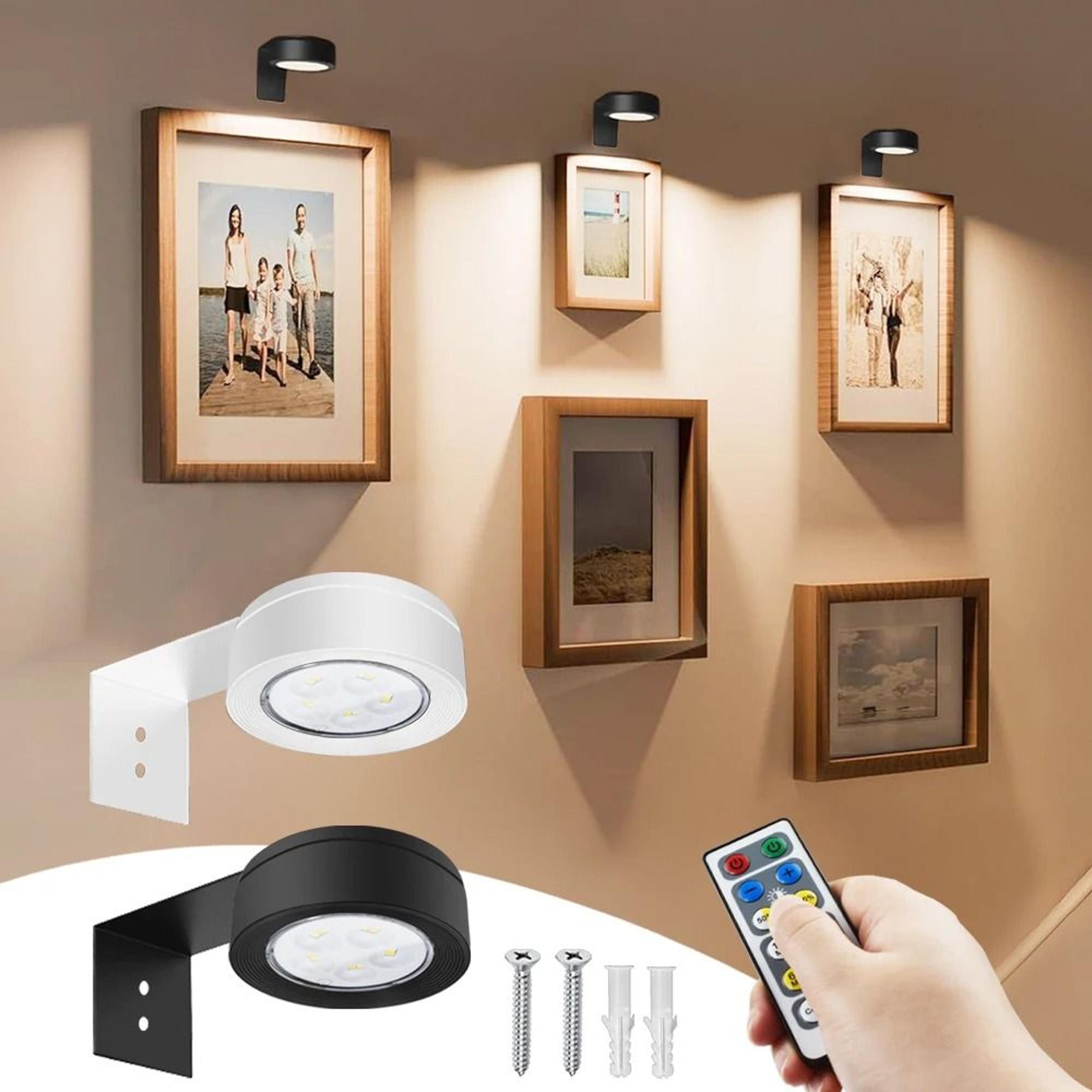 3Color LED Painting Frame Light With Remote  Touch Dimming Battery Powered 0