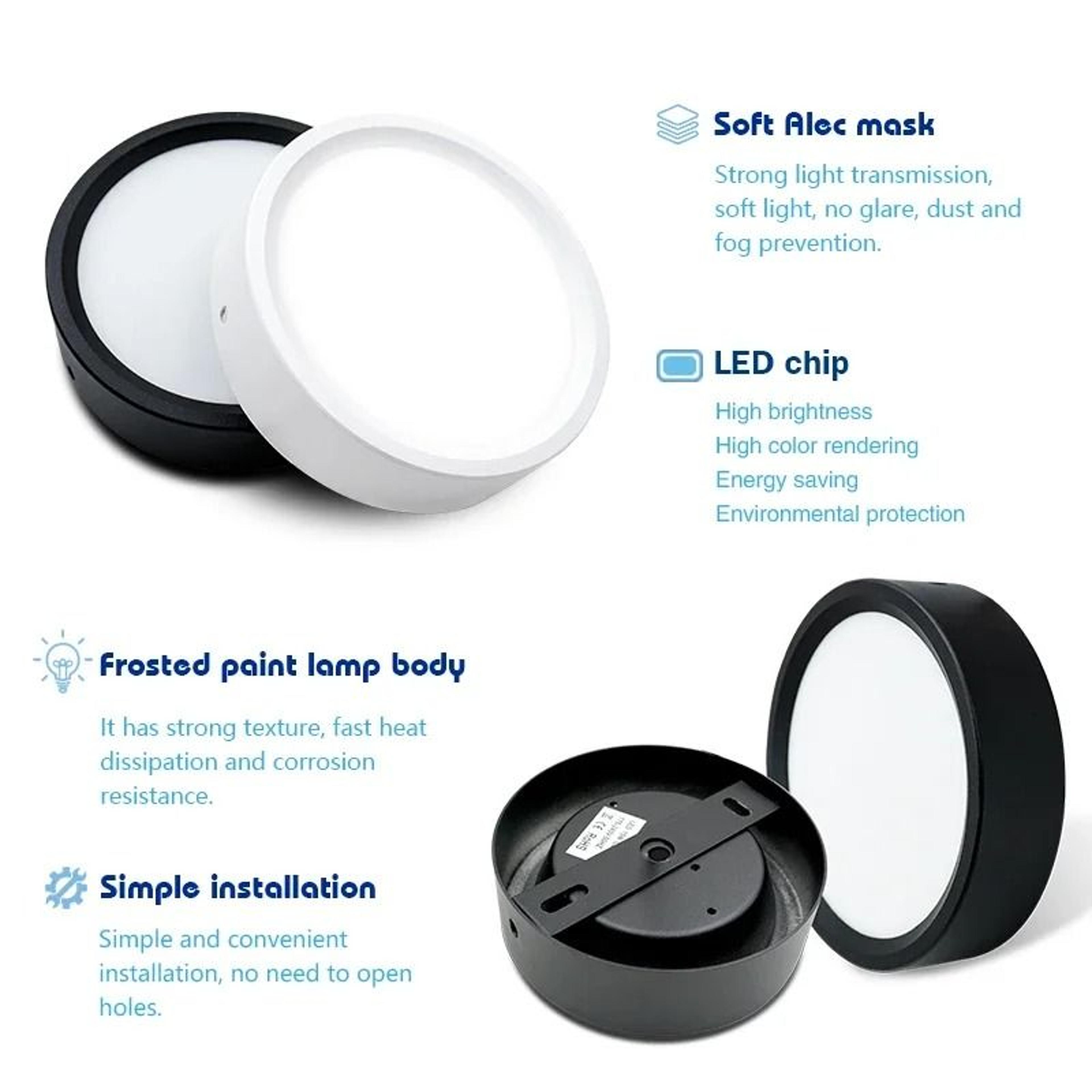 Surface Mounted LED Ceiling Panel Downlight NoCutout Spotlight Fixture 2
