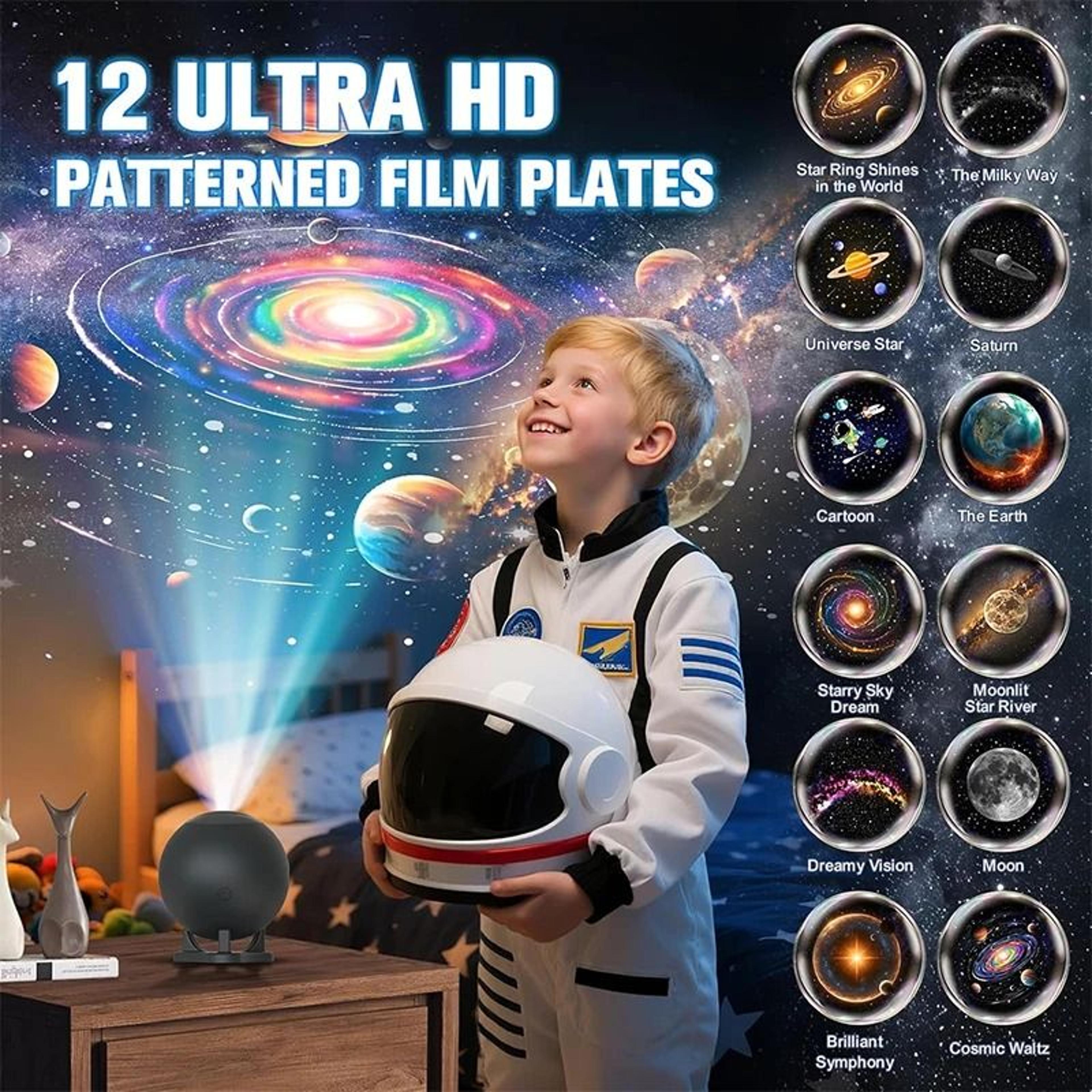 360 Rotating Planetarium Star  Galaxy Projector 12 HD Discs Included 1