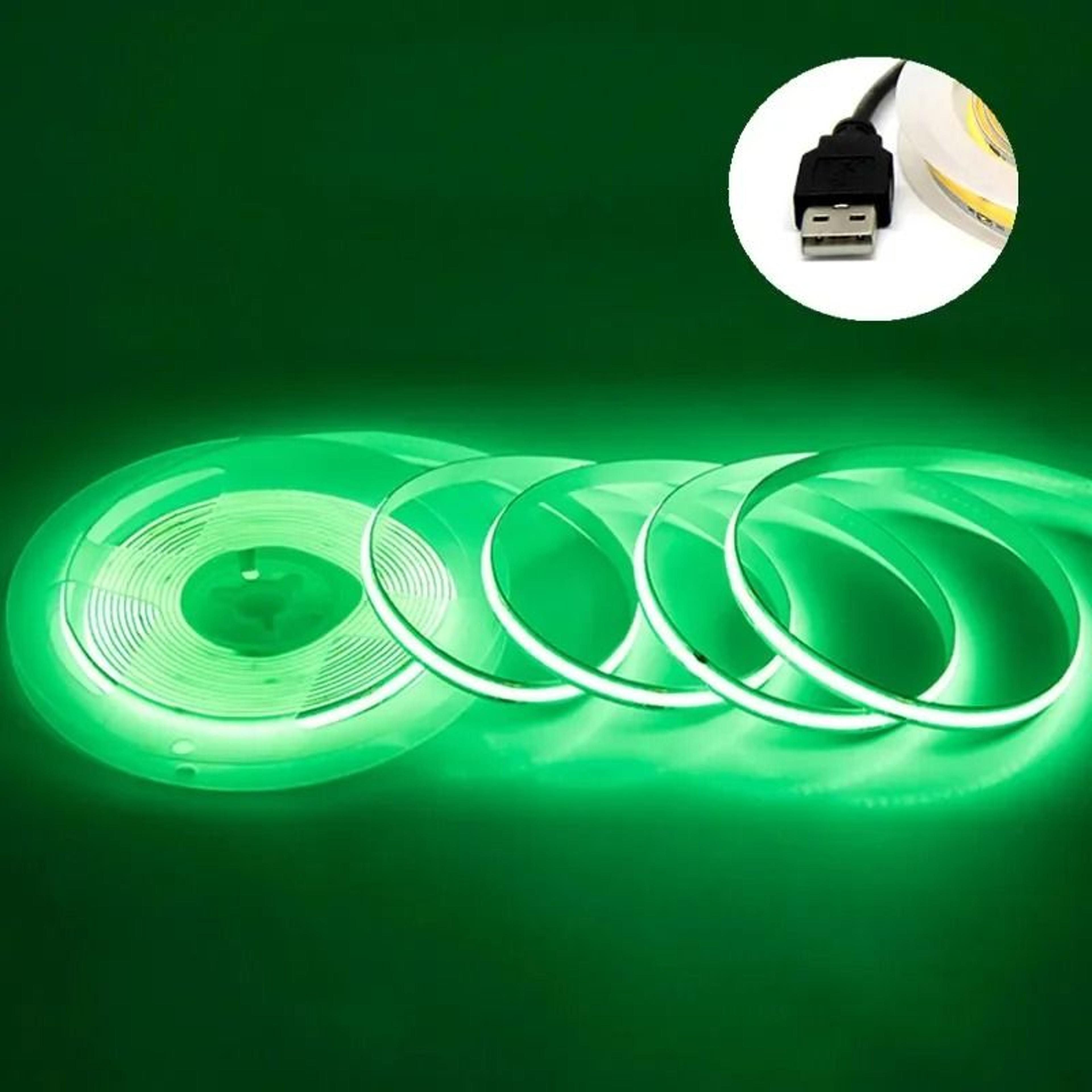 HighDensity 5V USB COB LED Light Strip 320 LEDsm Flexible Ribbon Rope 12