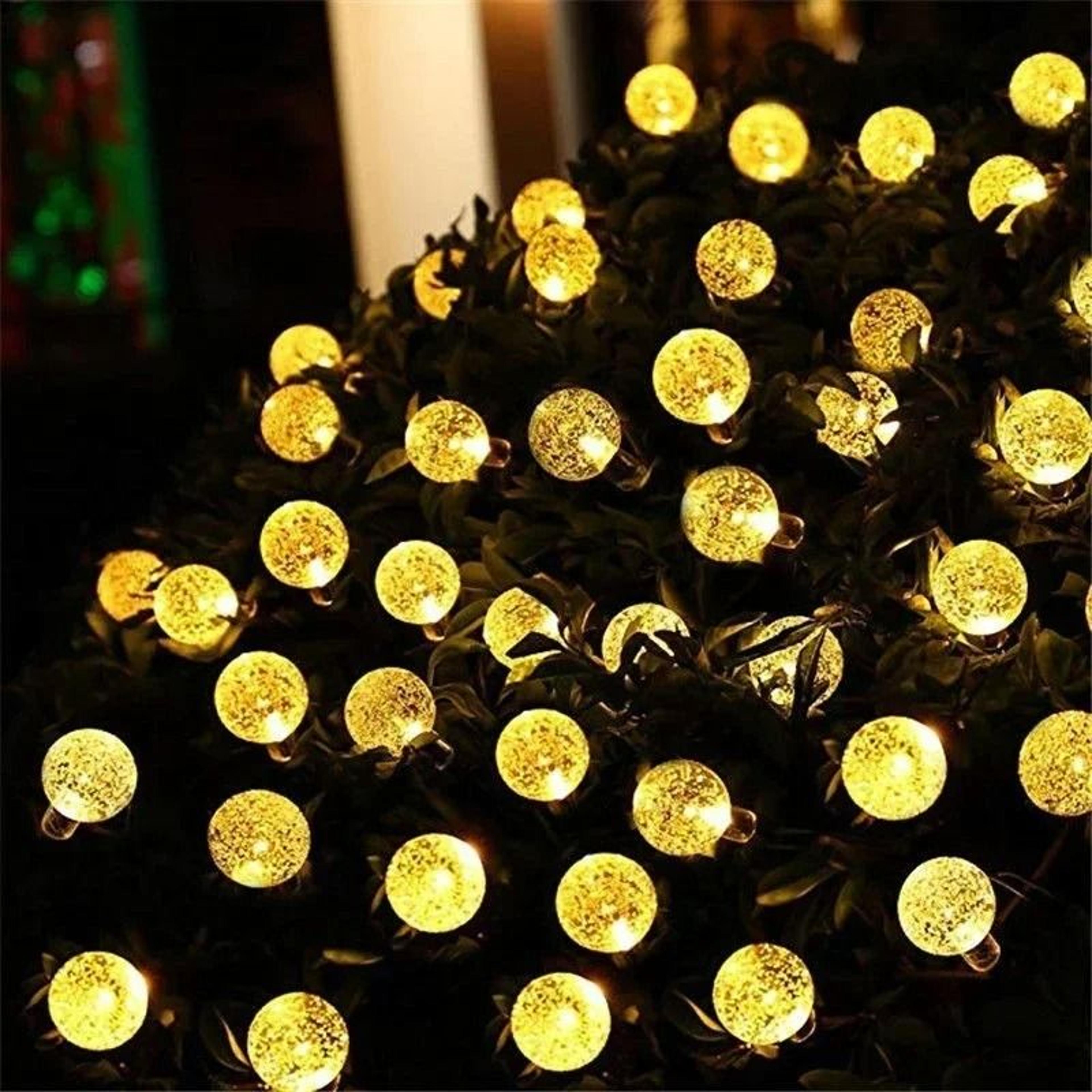 Solar Crystal Globe LED String Lights 60 LED 8 Modes IP65 Waterproof 2