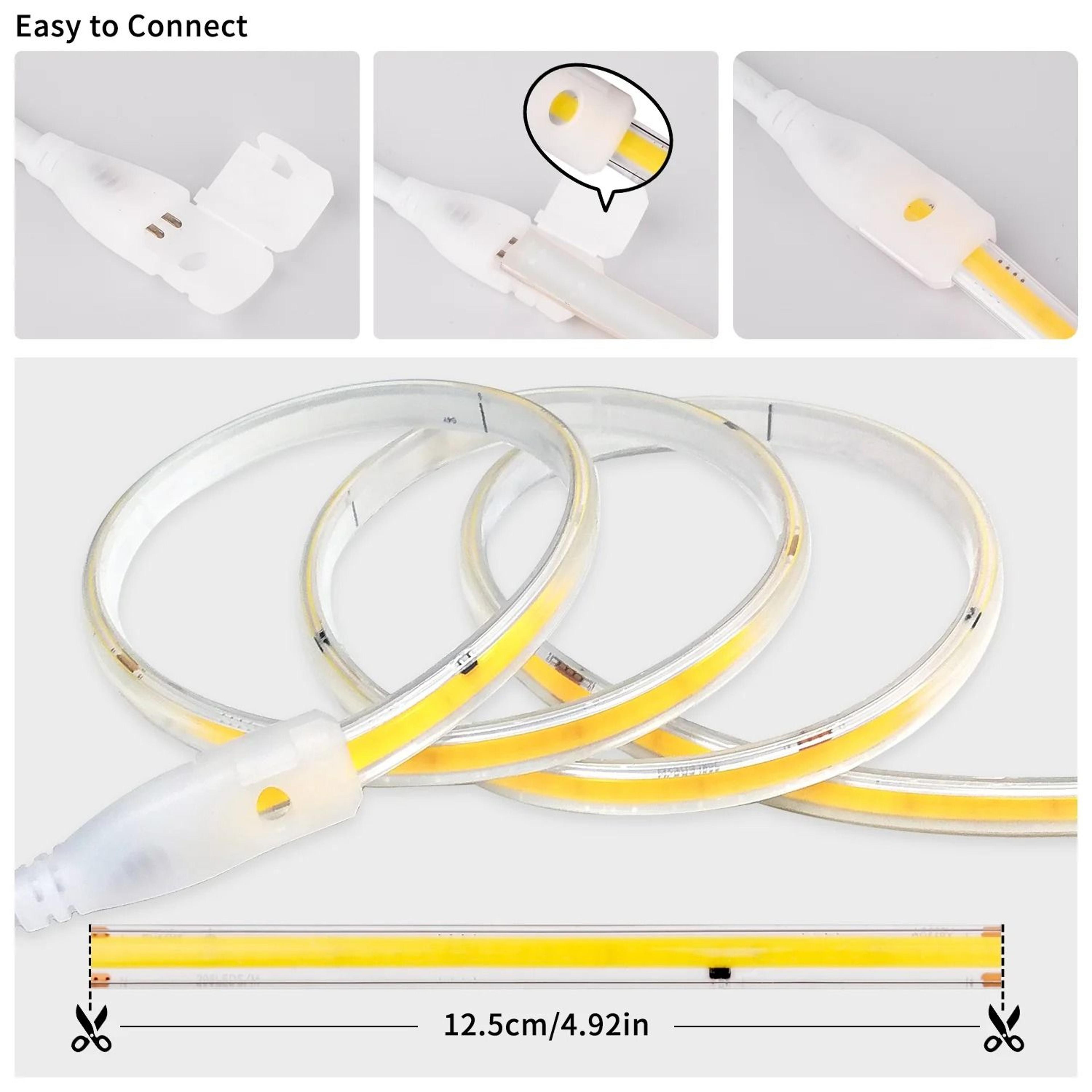 220V HighBrightness Flexible COB LED Strip Light 296 LEDsm Waterproof Tape Ribbon 5