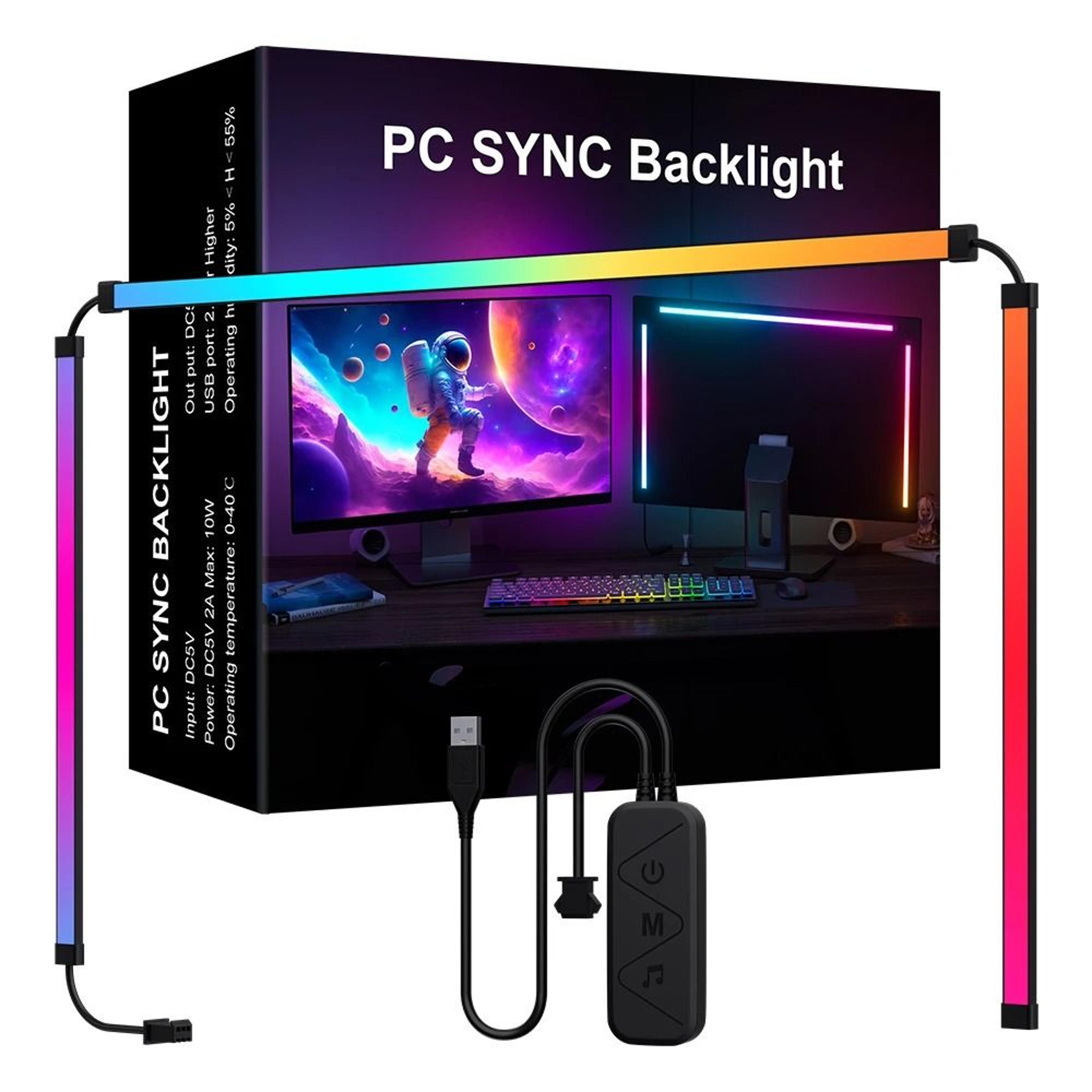 smart ambient tv & pc display sync led strip light (rgb screen color sync backlight for gaming & decor)