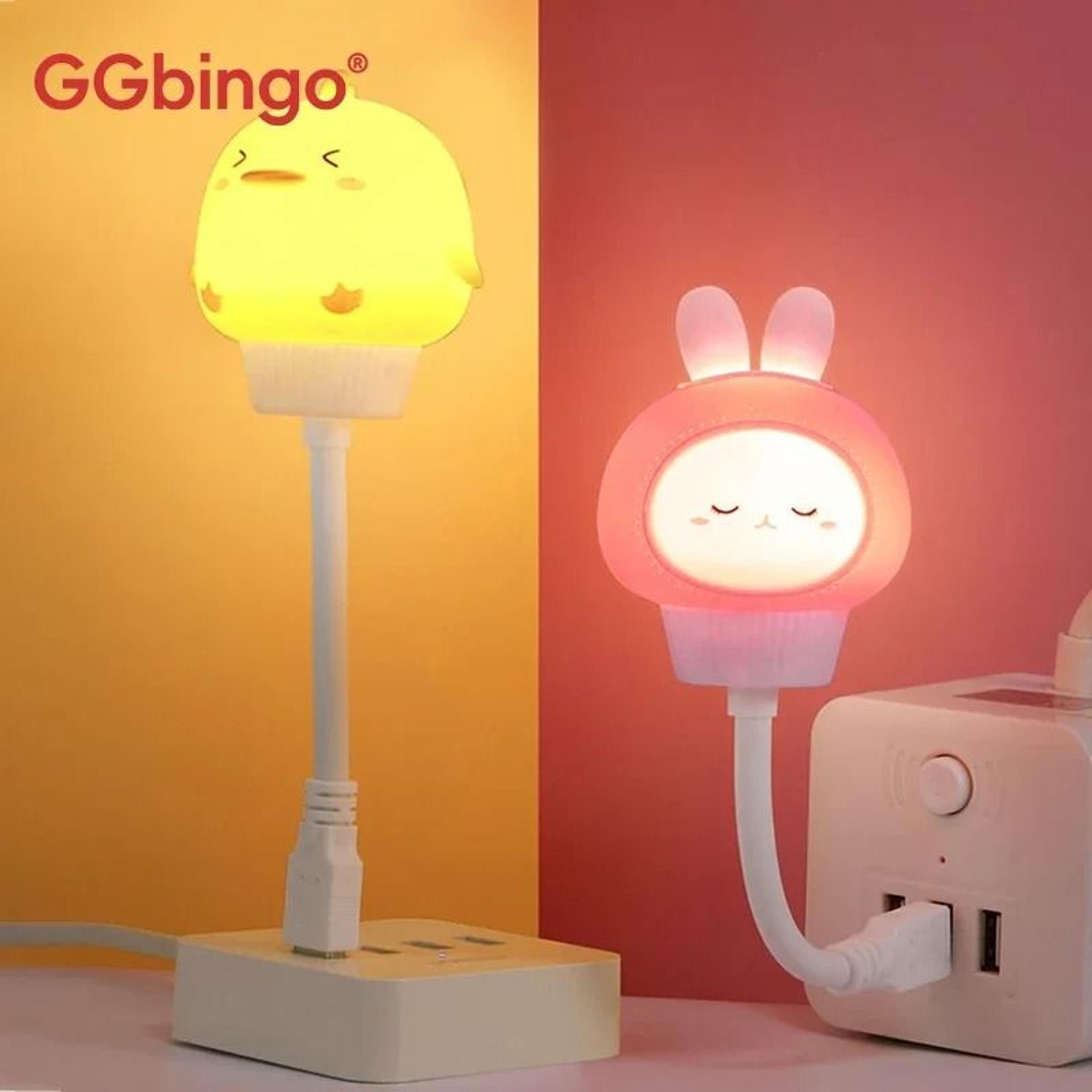 Cute Cartoon Animal USB LED Night Light Bear Chick  Kitten Baby Nursery Lamp 0
