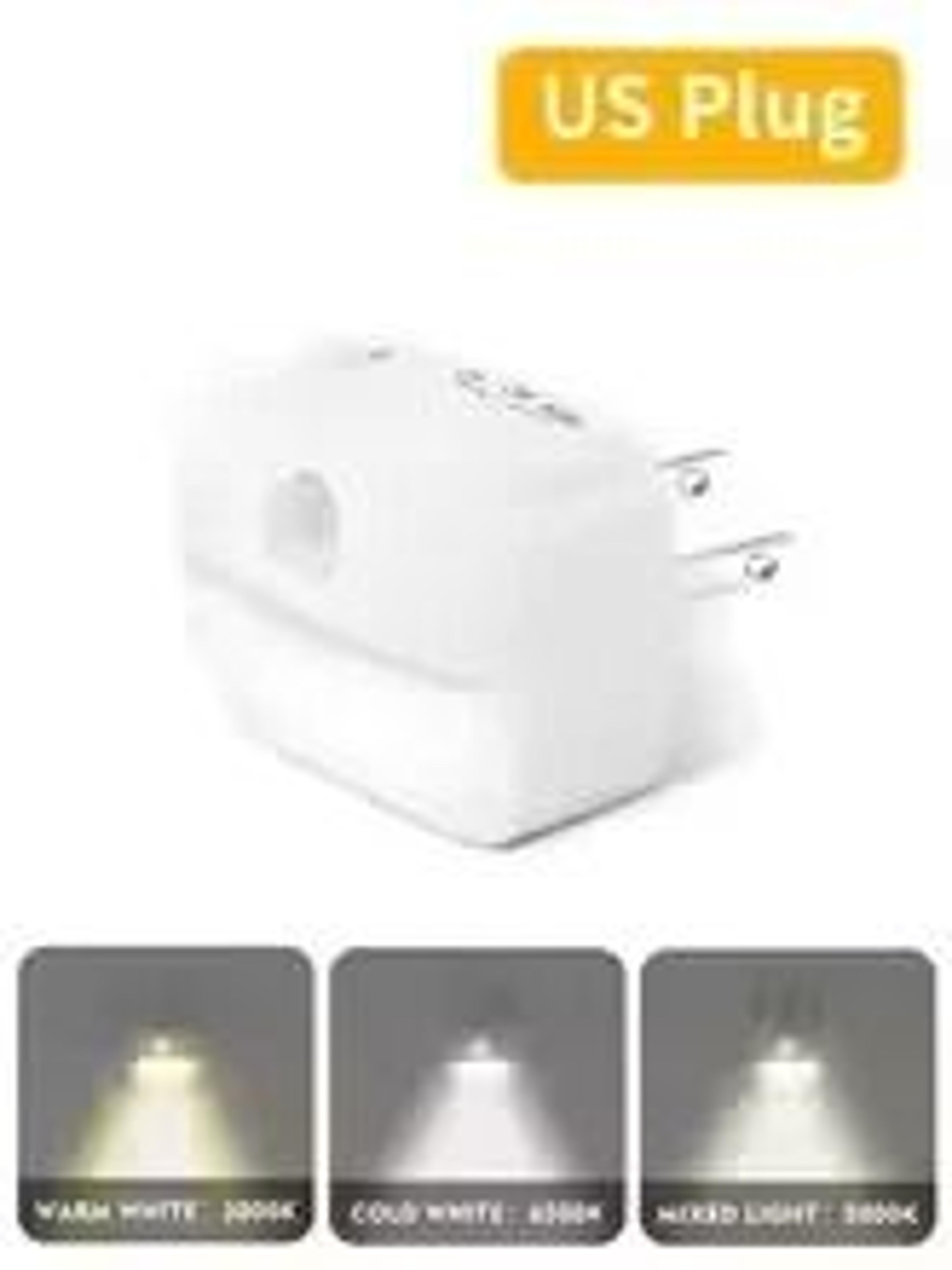 PlugIn Motion Sensor LED Night Light Auto OnOff Safety Wall Lamp For Bedroom  Hallway 6