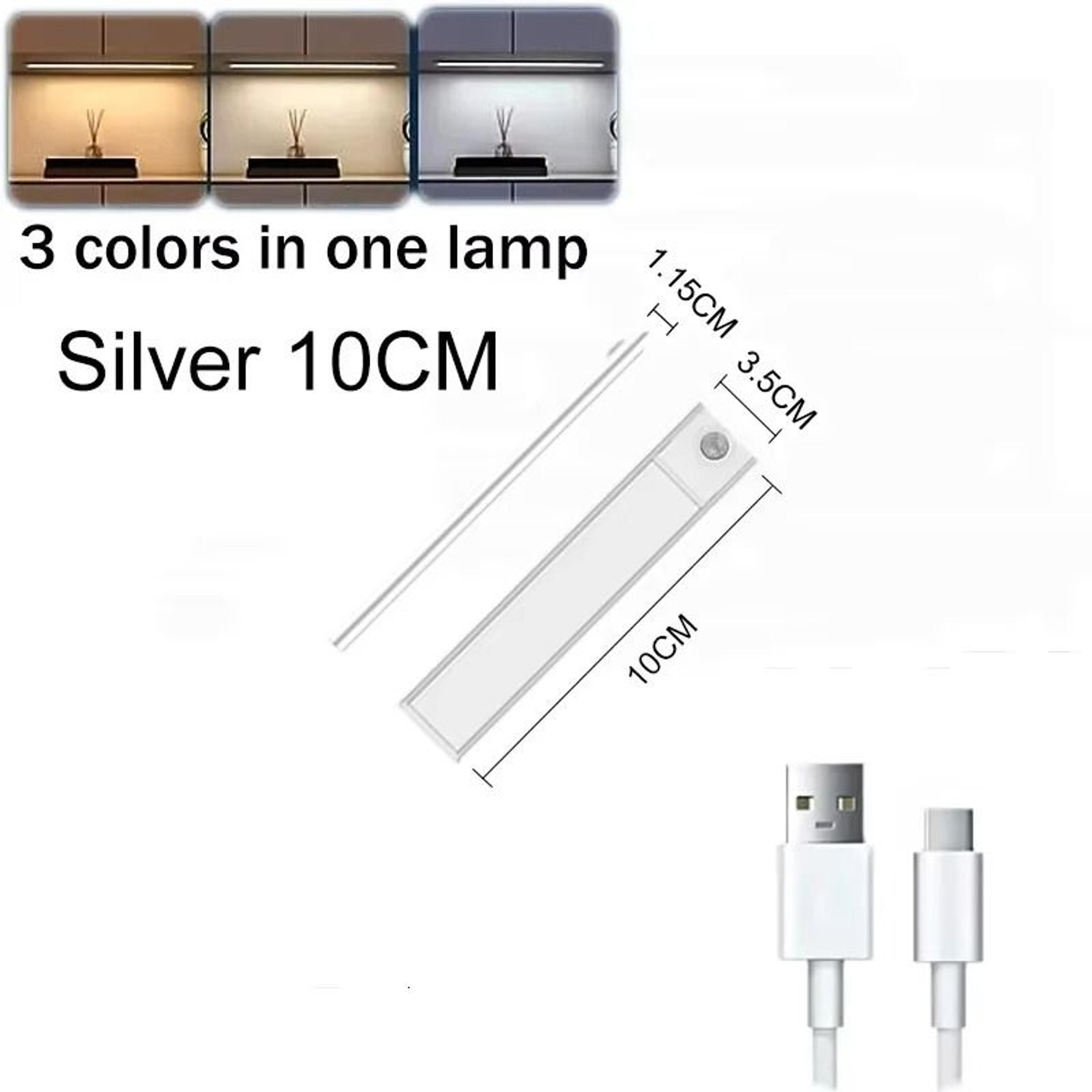 Wireless Motion Sensor Under Cabinet LED Light Bar USB Rechargeable Portable Kitchen  Bedroom Lamp 6