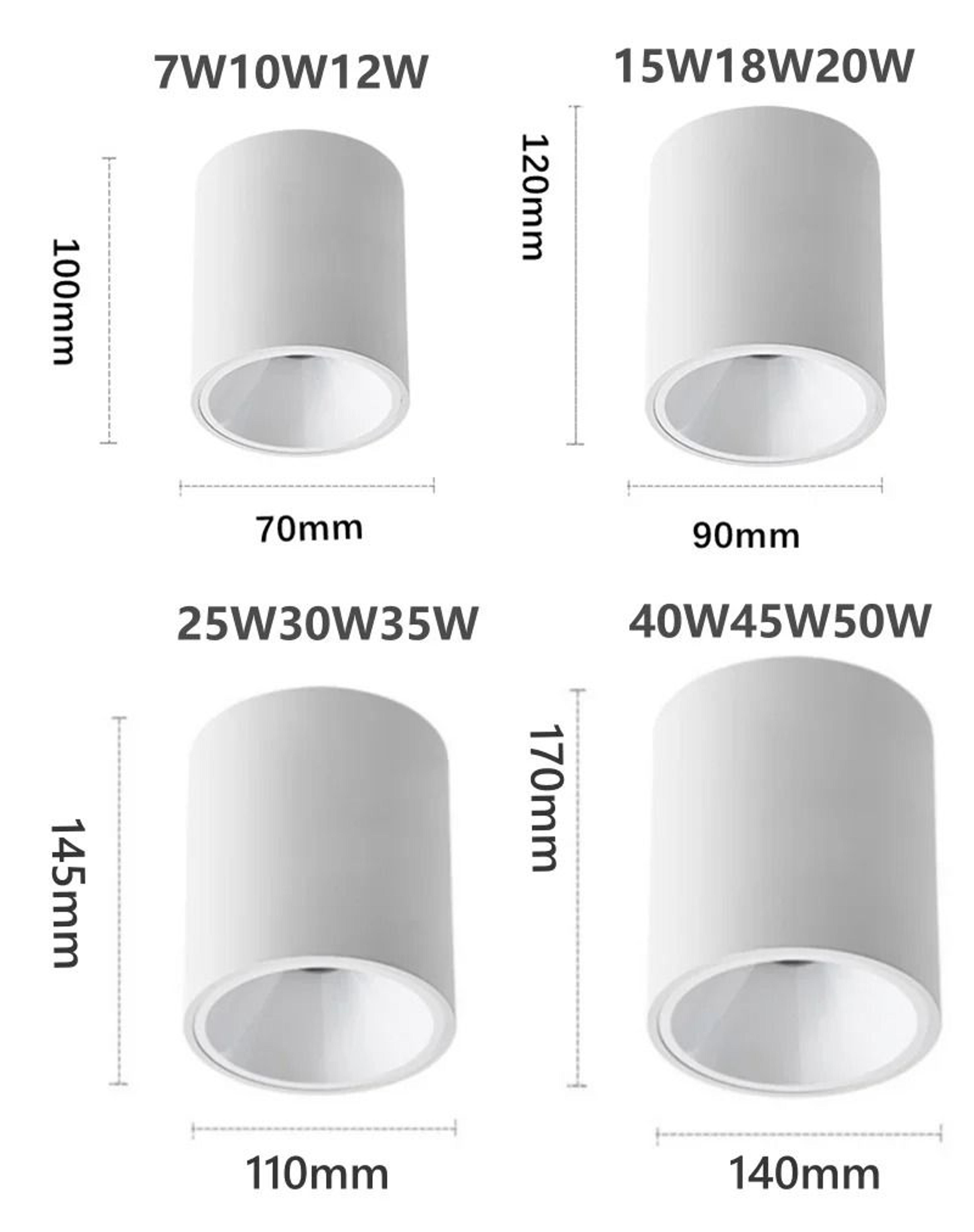 Surface Mounted IP65 Waterproof LED Ceiling Downlight 7W50W Outdoor  Bathroom Spotlight 3