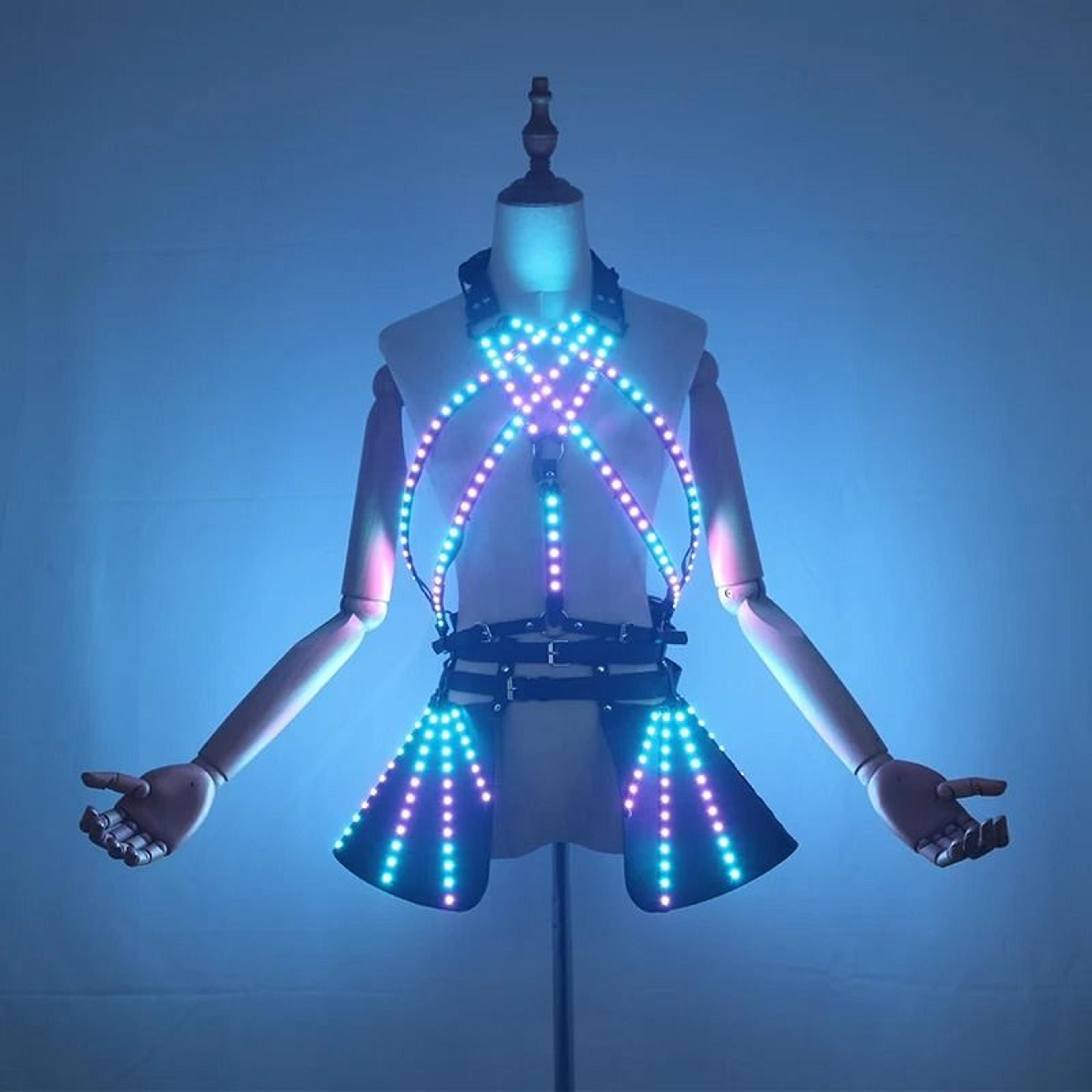Vibrant LED Glow Skirt Nightclub Bar  Stage Performance Costume 5