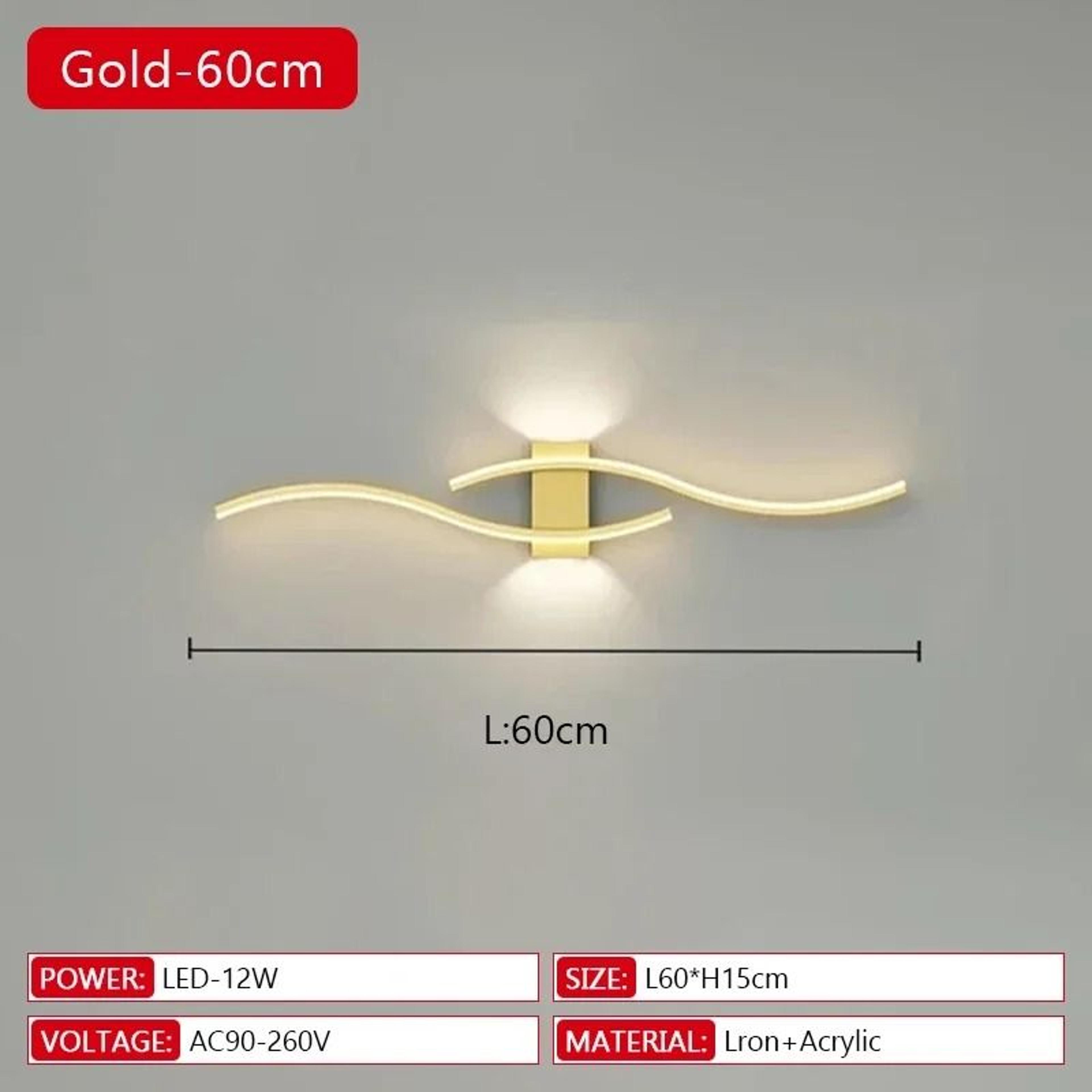 Modern Long Strip LED Wall Lamp Remote Control Dimmable Bedroom  TV Background Sconce 9