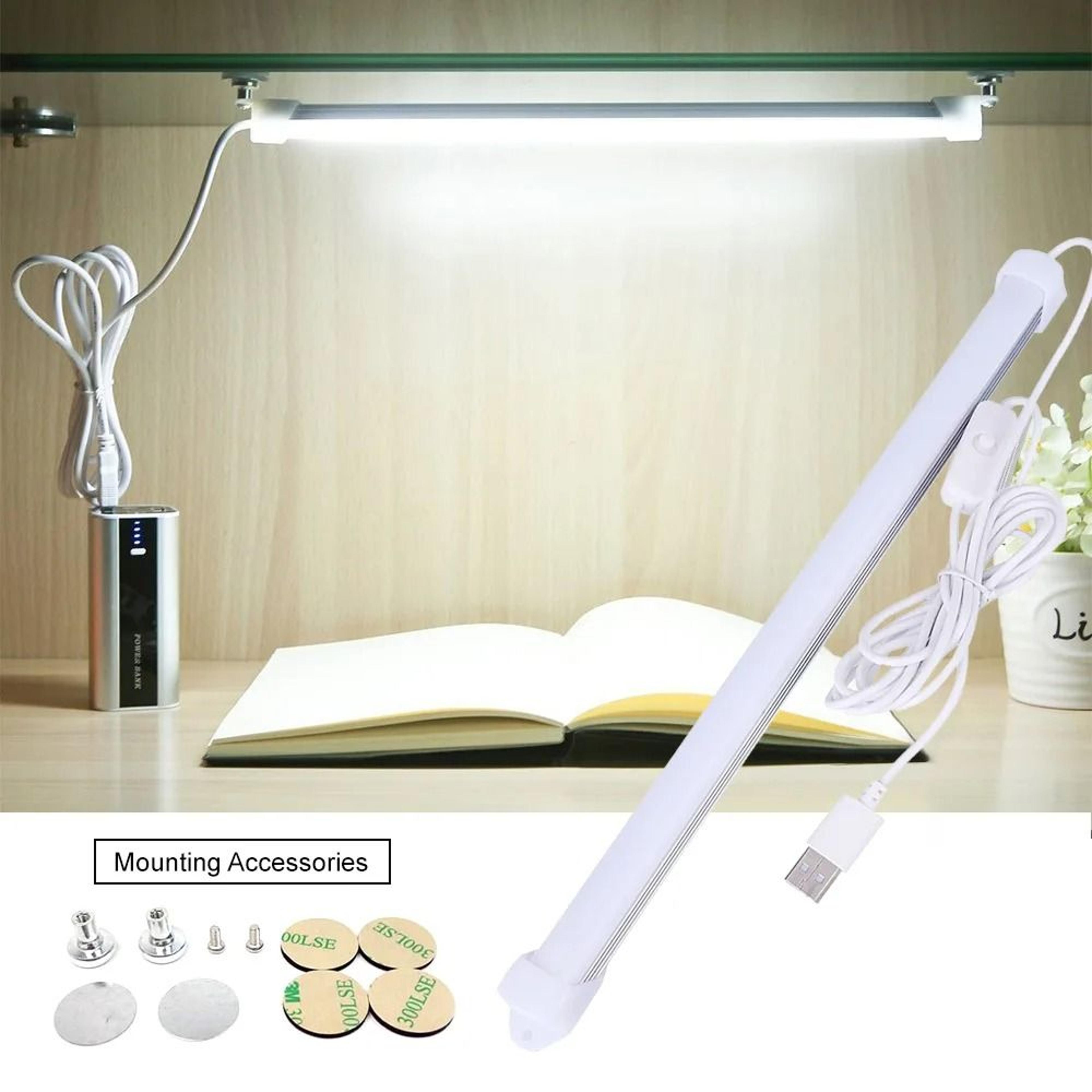 USB LED Night Light Bar 5V Under Cabinet Aluminum Hard Strip Light With Push Switch 0