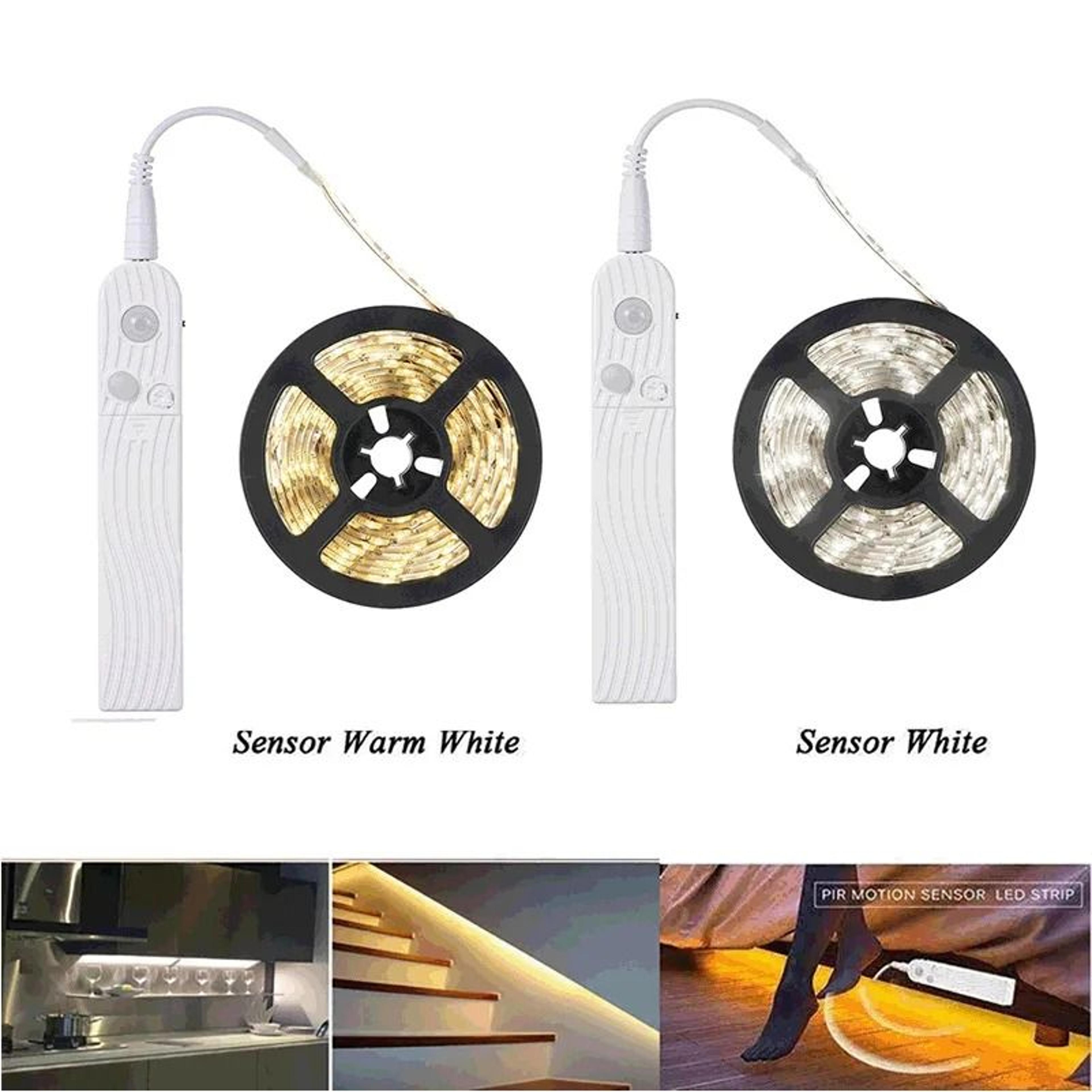 5m battery led strip light tape with pir motion sensor (under-cabinet & wardrobe night light)