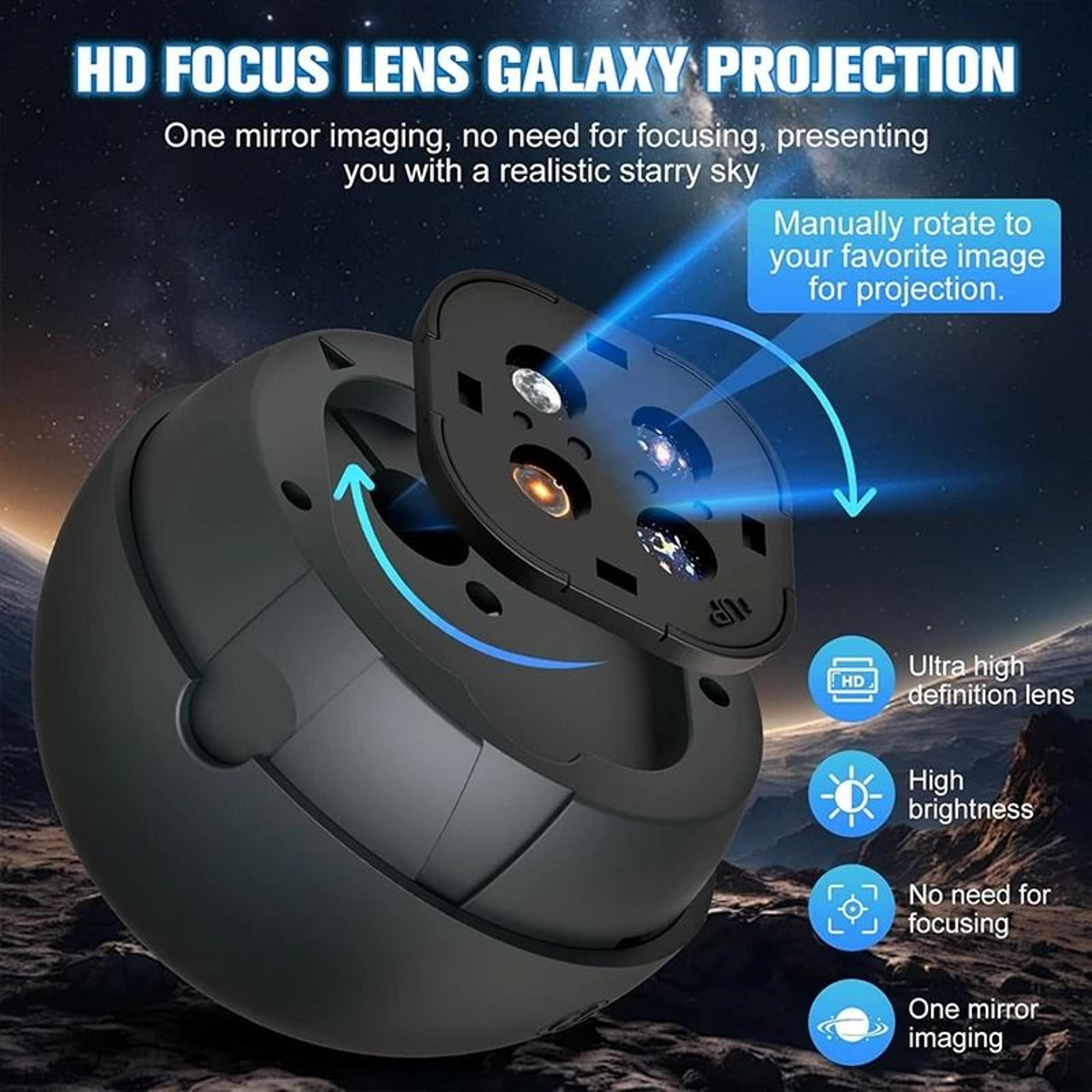 Galaxy Star Projector Night Light Planetarium Ceiling Projector With 12 Space Film Discs 2