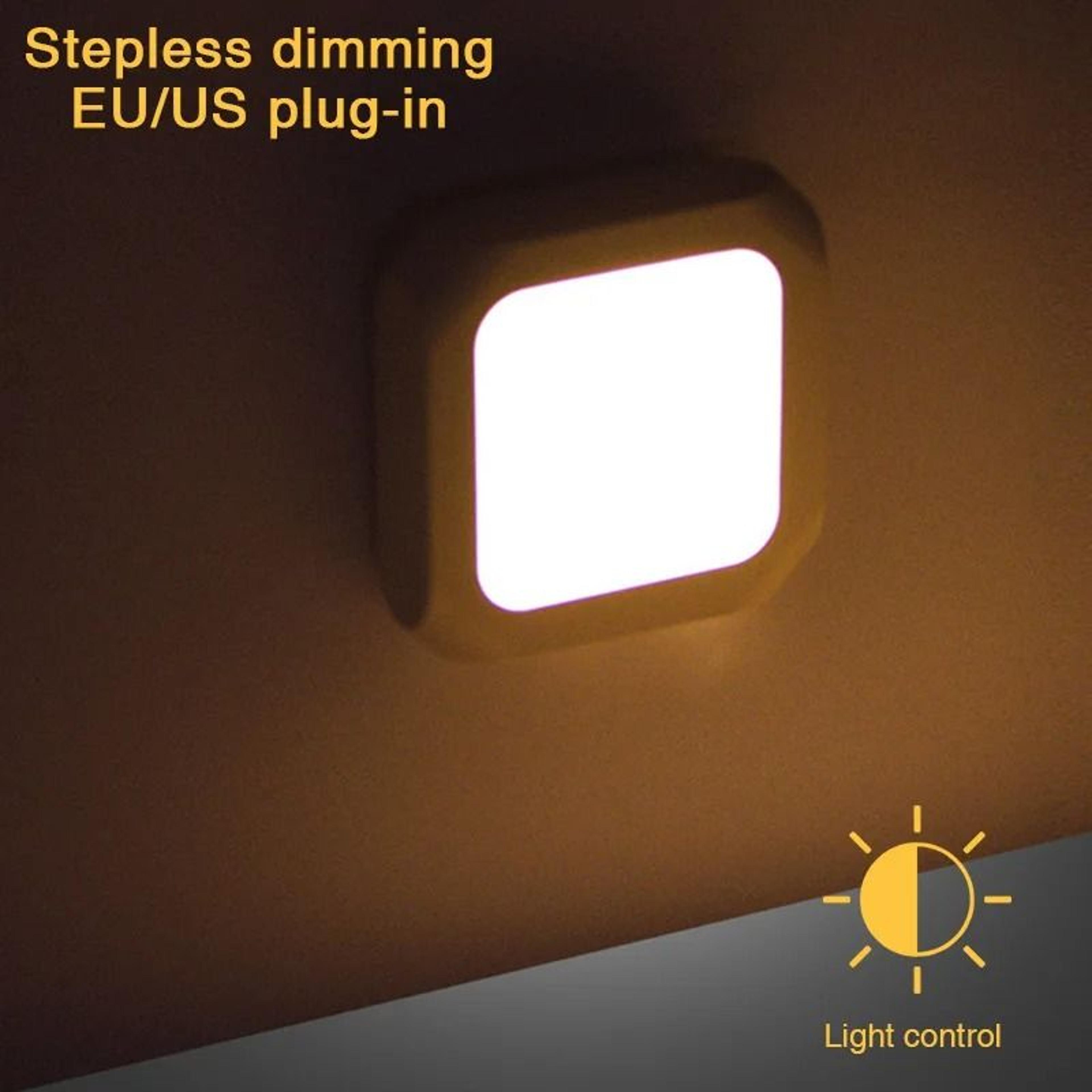 Plugin Dimmable LED Sensor Night Light For Bedroom  Hallway 0
