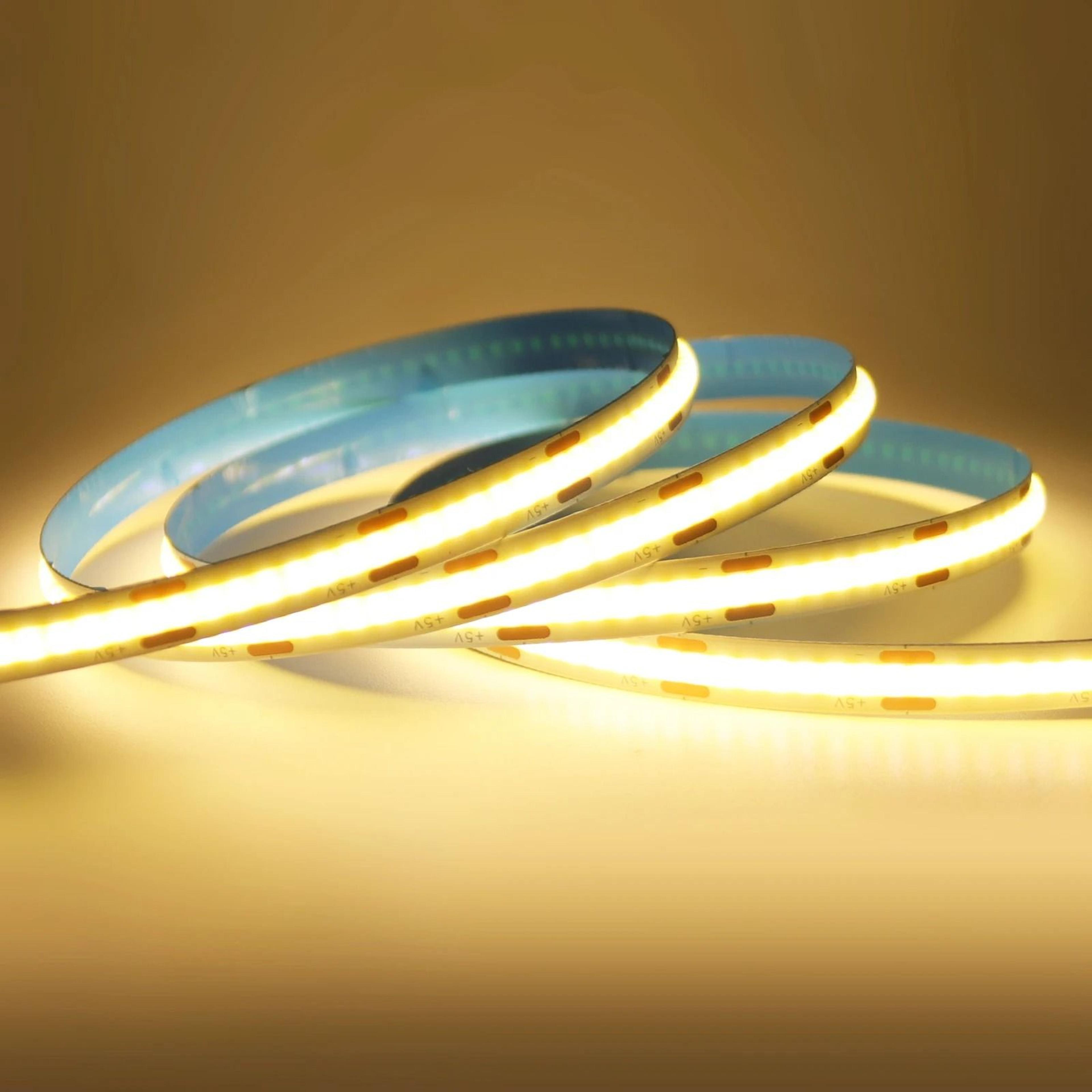 5V Flexible COB LED Strip Light Battery Powered HighDensity Backlight For Cabinets  Bedroom 7
