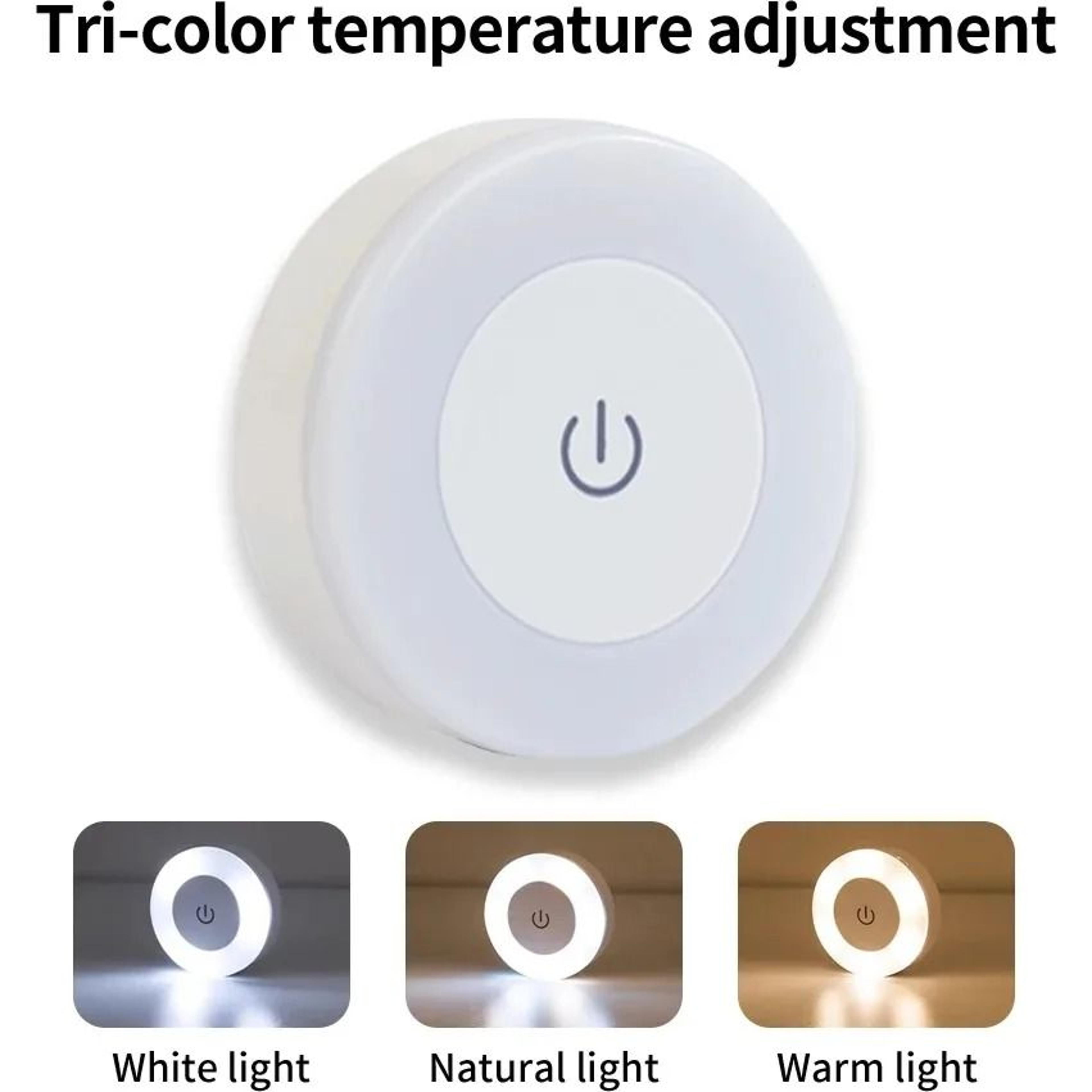 Wireless 6cm Rechargeable Touch LED Wall Lamp  Reading Light 8