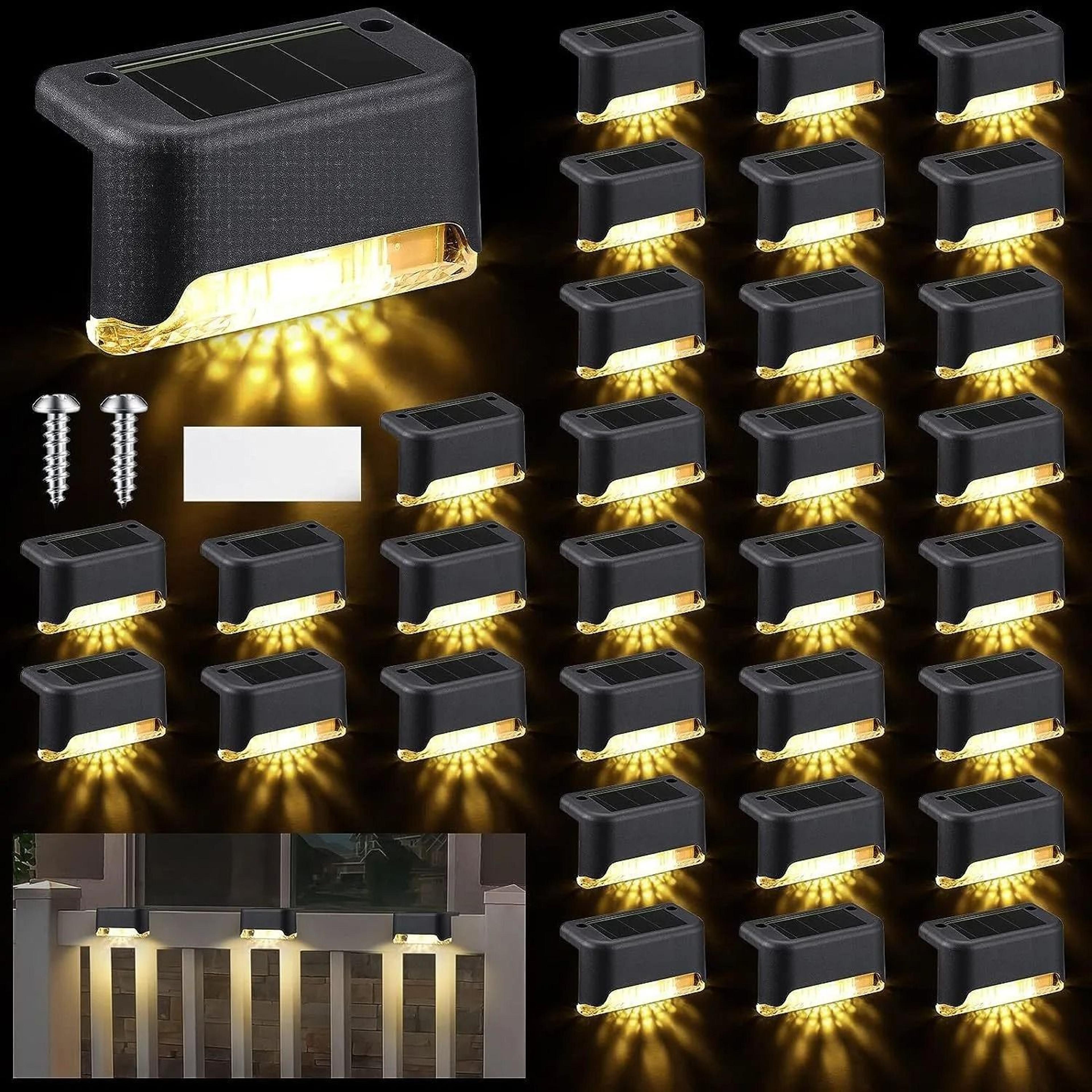outdoor solar led step & stair lights for patio, fence & balcony