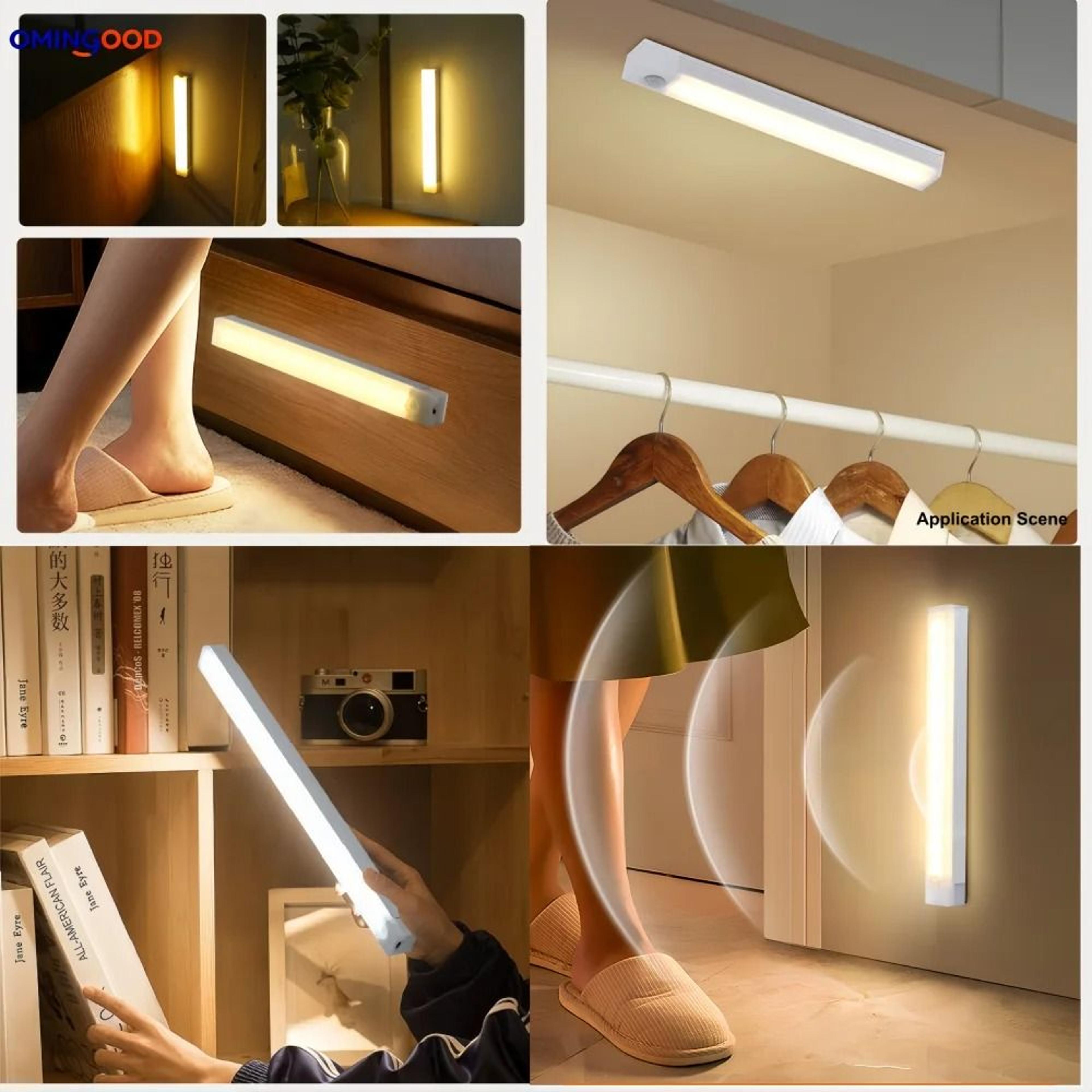 Motion Sensor Wireless LED Strip Light USB Rechargeable Long Bar Lamp For Cabinet  Stairs 5