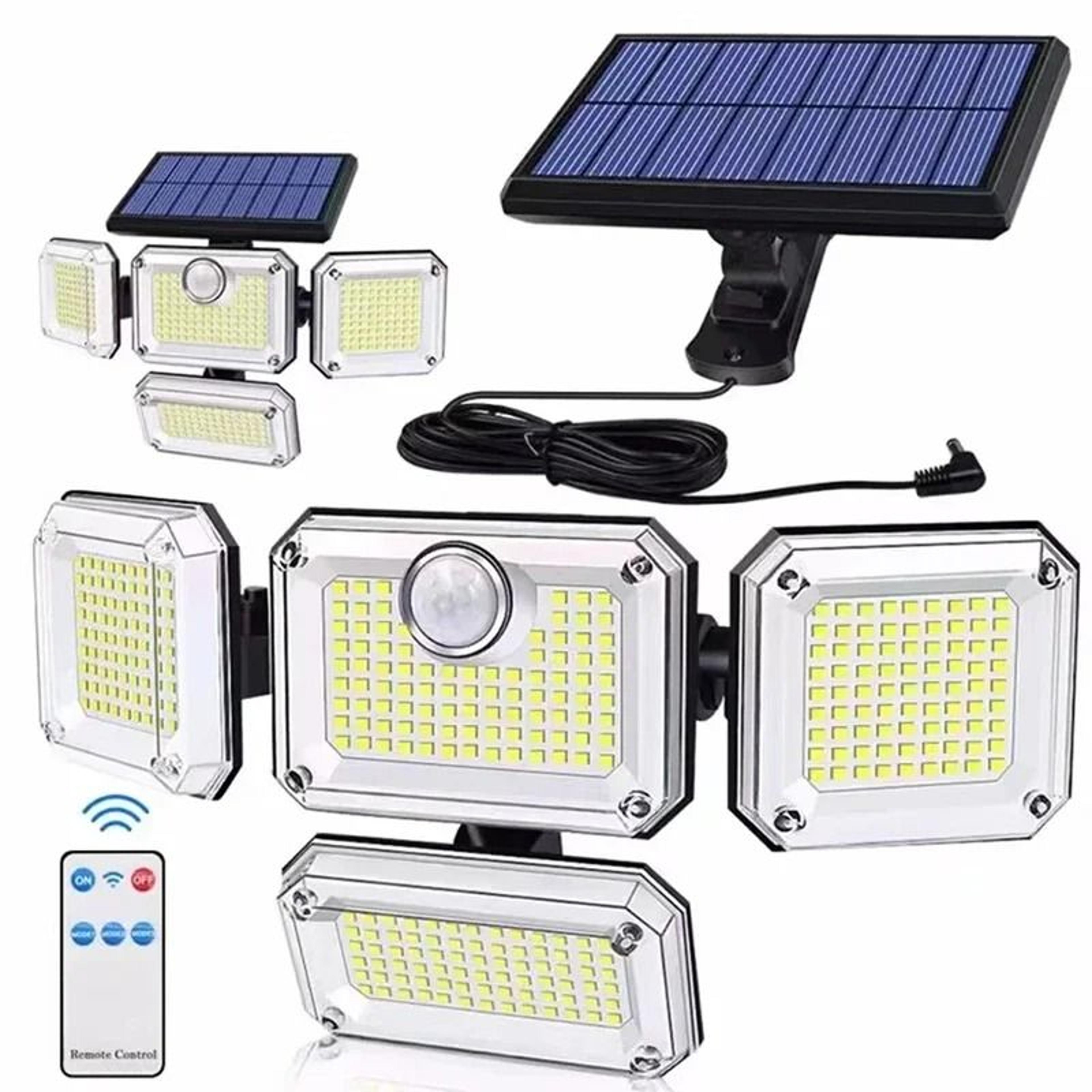 MultiHead Outdoor Solar Motion Sensor Security Wall Lamp IP65 Waterproof 1