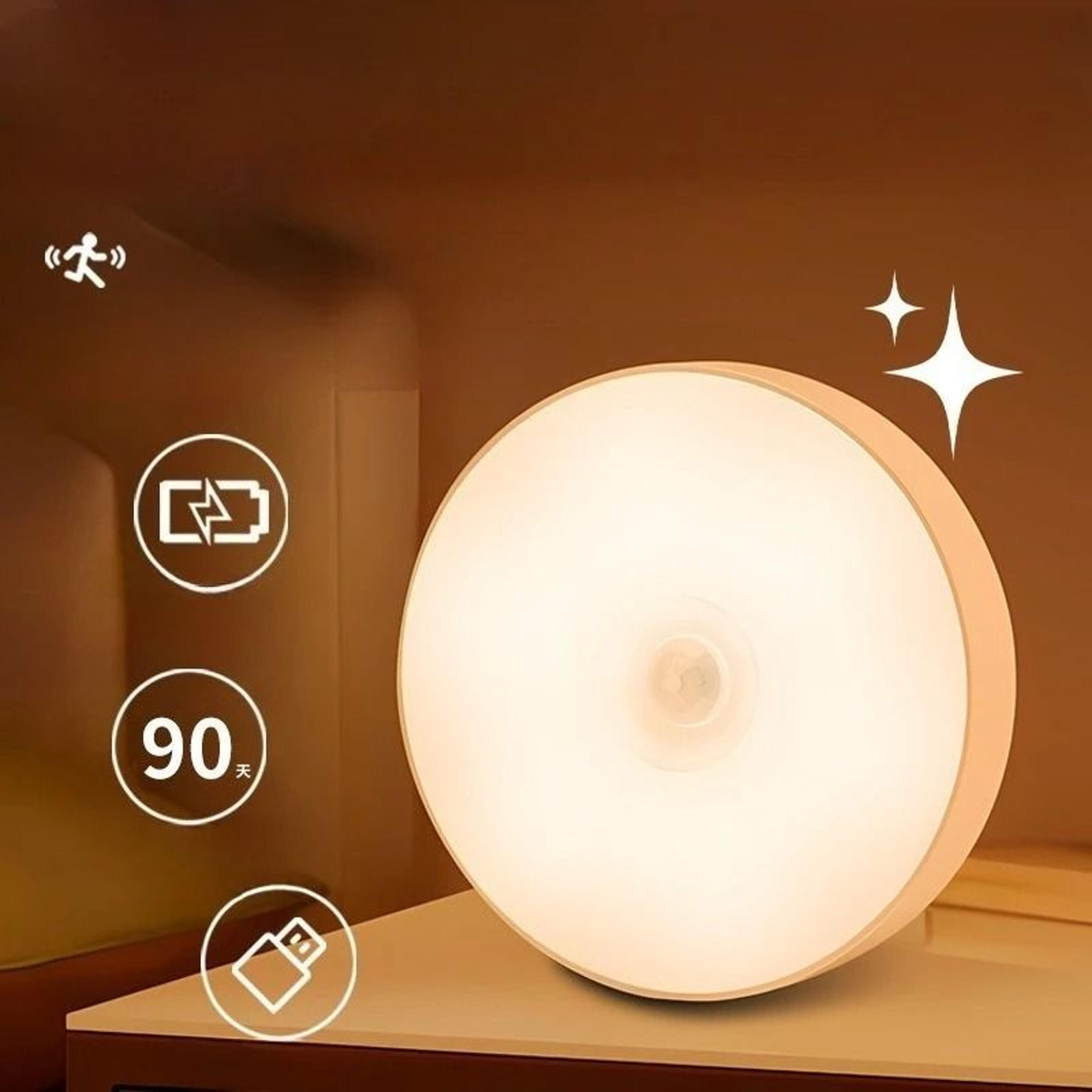 USB Rechargeable Warm White Motion Sensor LED Cabinet  Closet Light 2