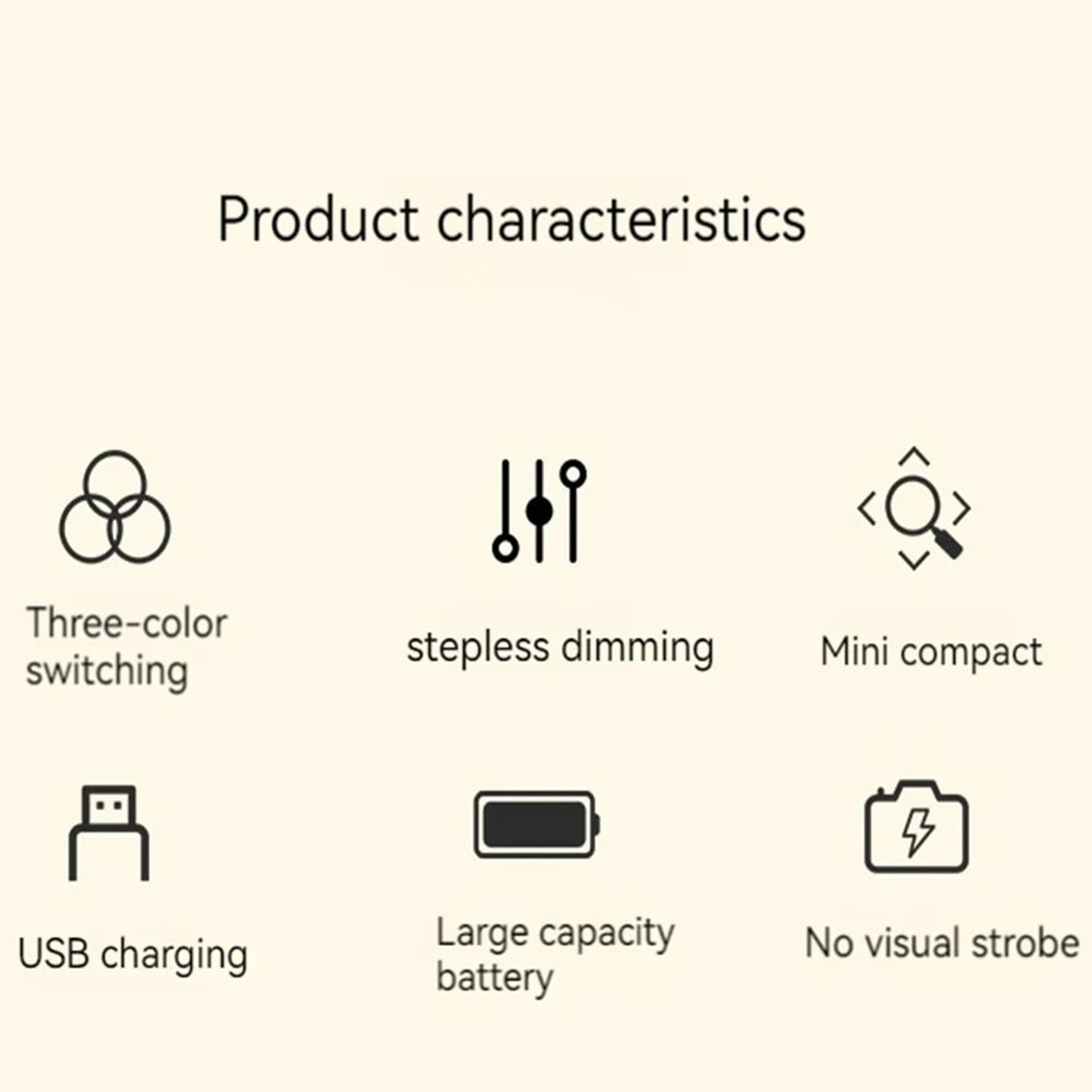 Touch Control Dimmable USB LED Bedside Table Lamp  Kids Night Light 5