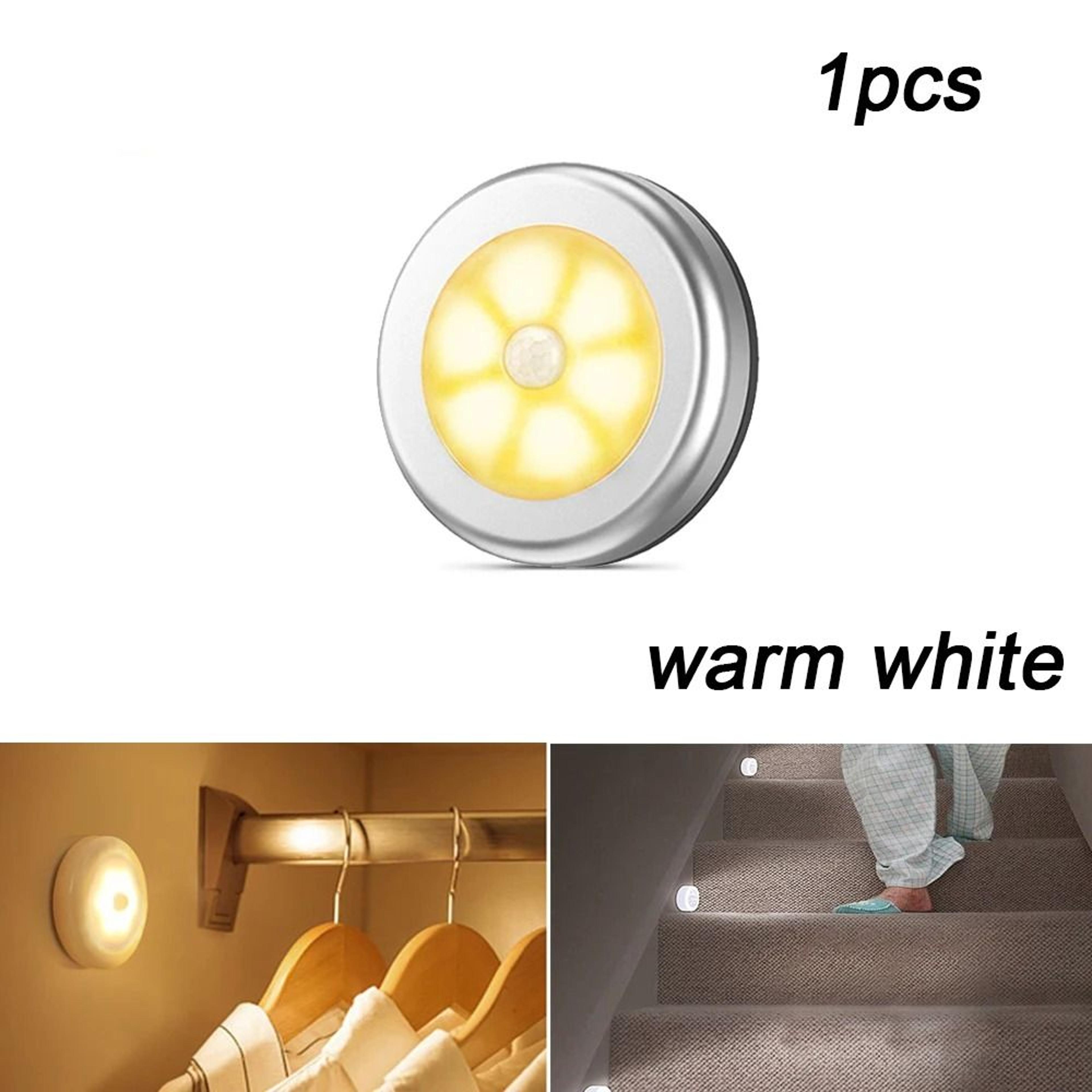 Wireless PIR Motion Sensor 6LED Night Light Auto OnOff Battery Lamp 6