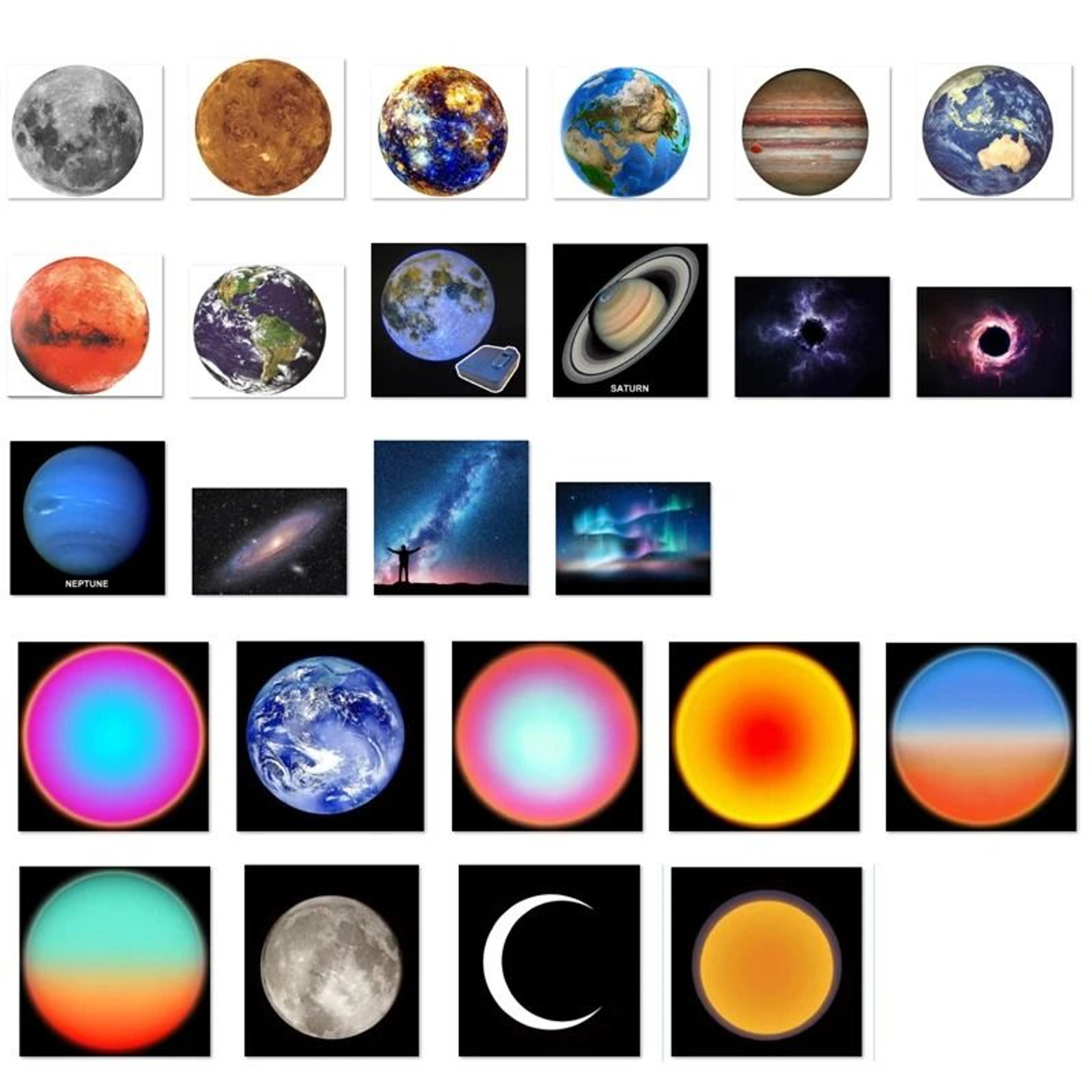 Planet  Galaxy Projection Atmosphere Night Light With Interchangeable Film Sheets 3