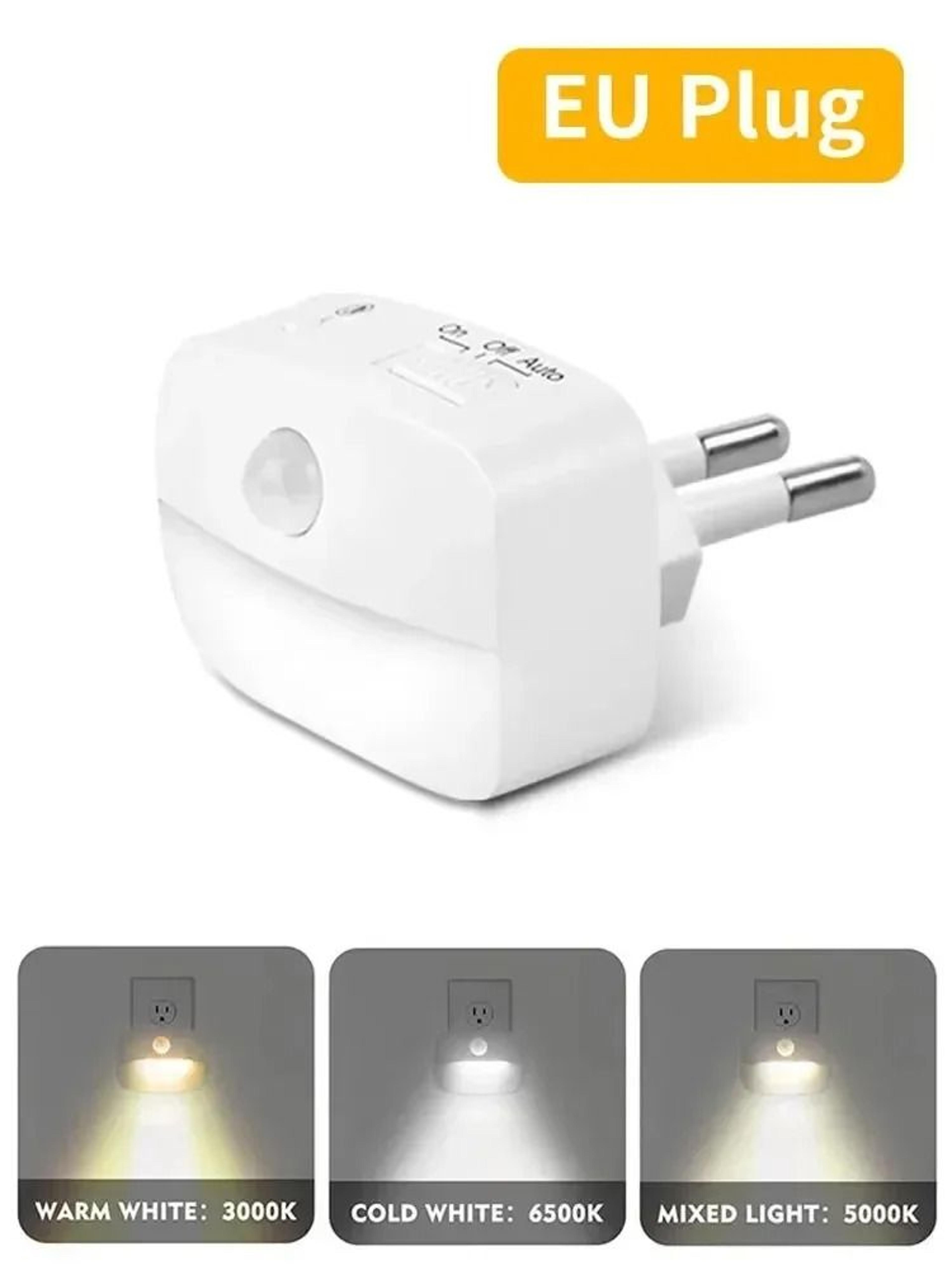 Direct PlugIn LED Motion Sensor Wall Light US  EU PlugIn Night Lamp 7