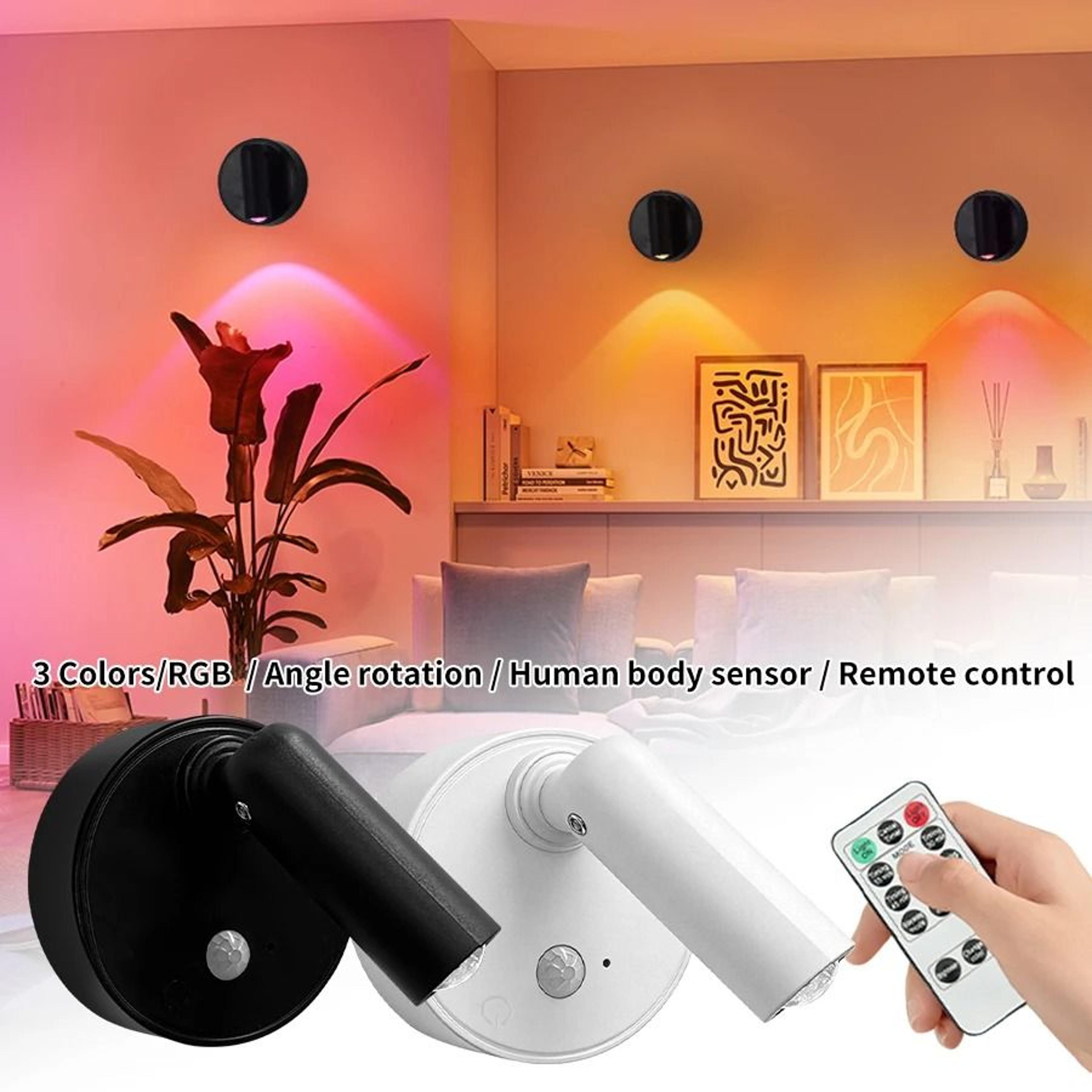 Rechargeable Motion Sensor LED Wall Spotlight With Remote Control Art  Cabinet Light 0