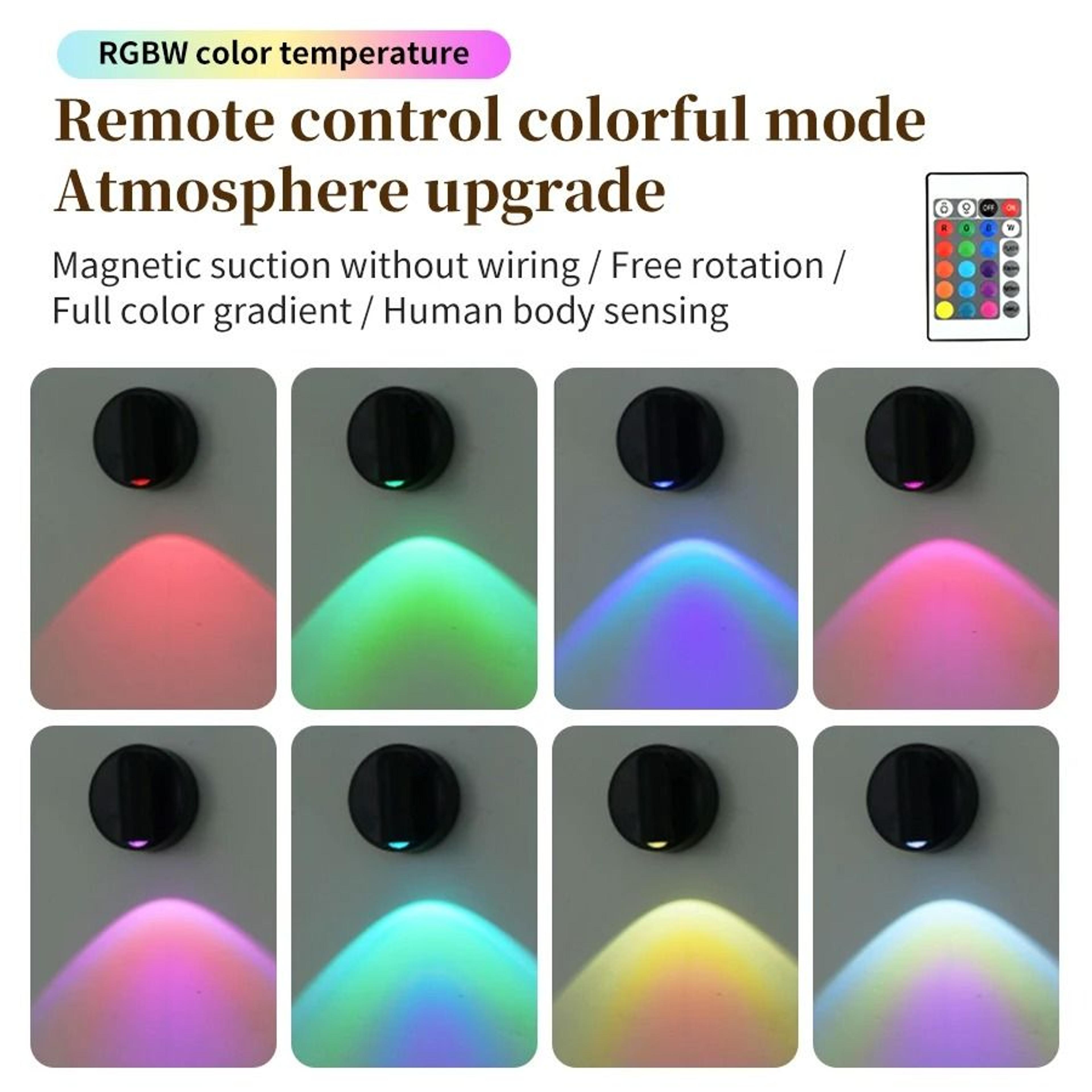 Rechargeable Motion Sensor LED Wall Spotlight With Remote Control Art  Cabinet Light 3