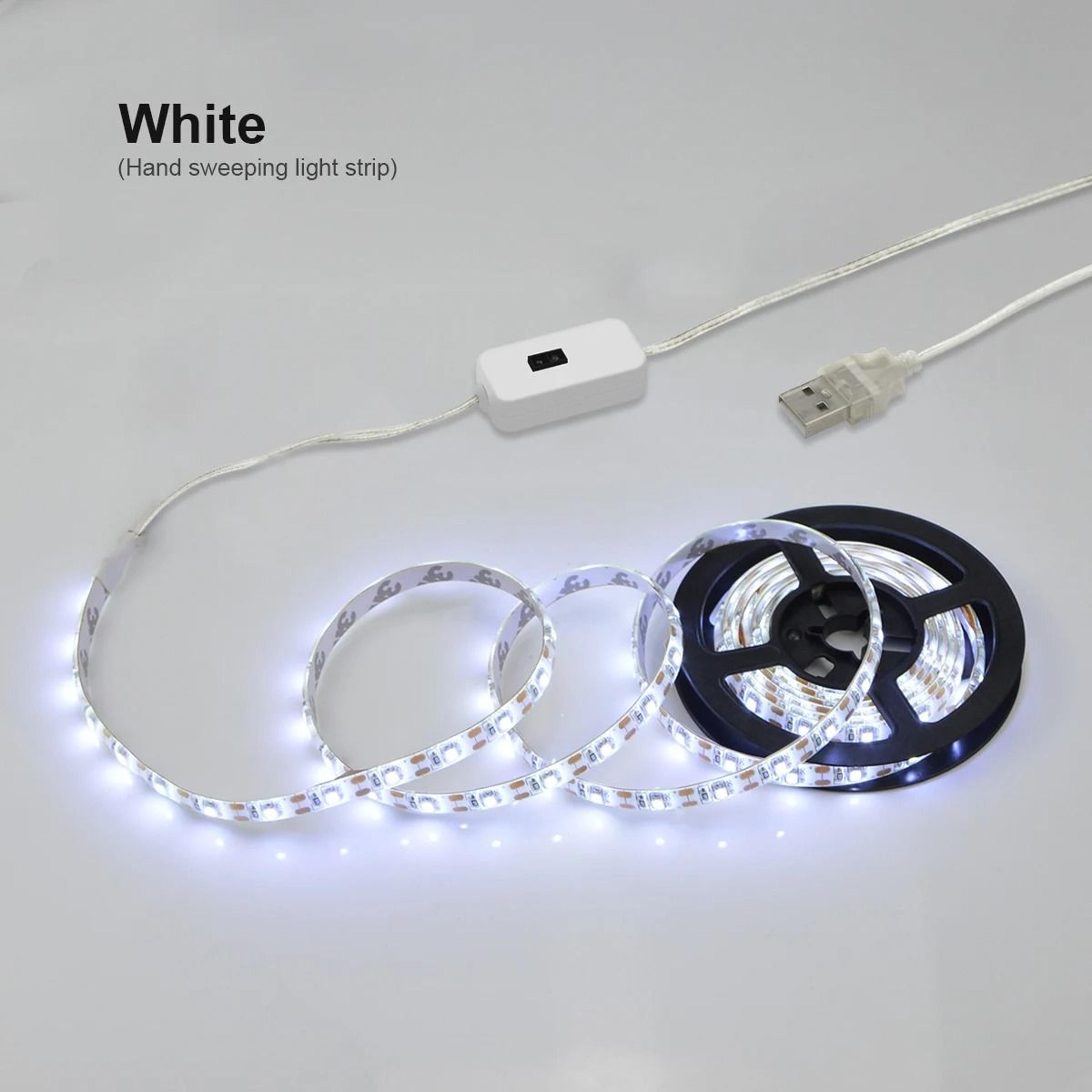 Hand Sweep Motion Sensor LED Vanity Mirror Light Strip Waterproof 5V USB Makeup Lamp 7