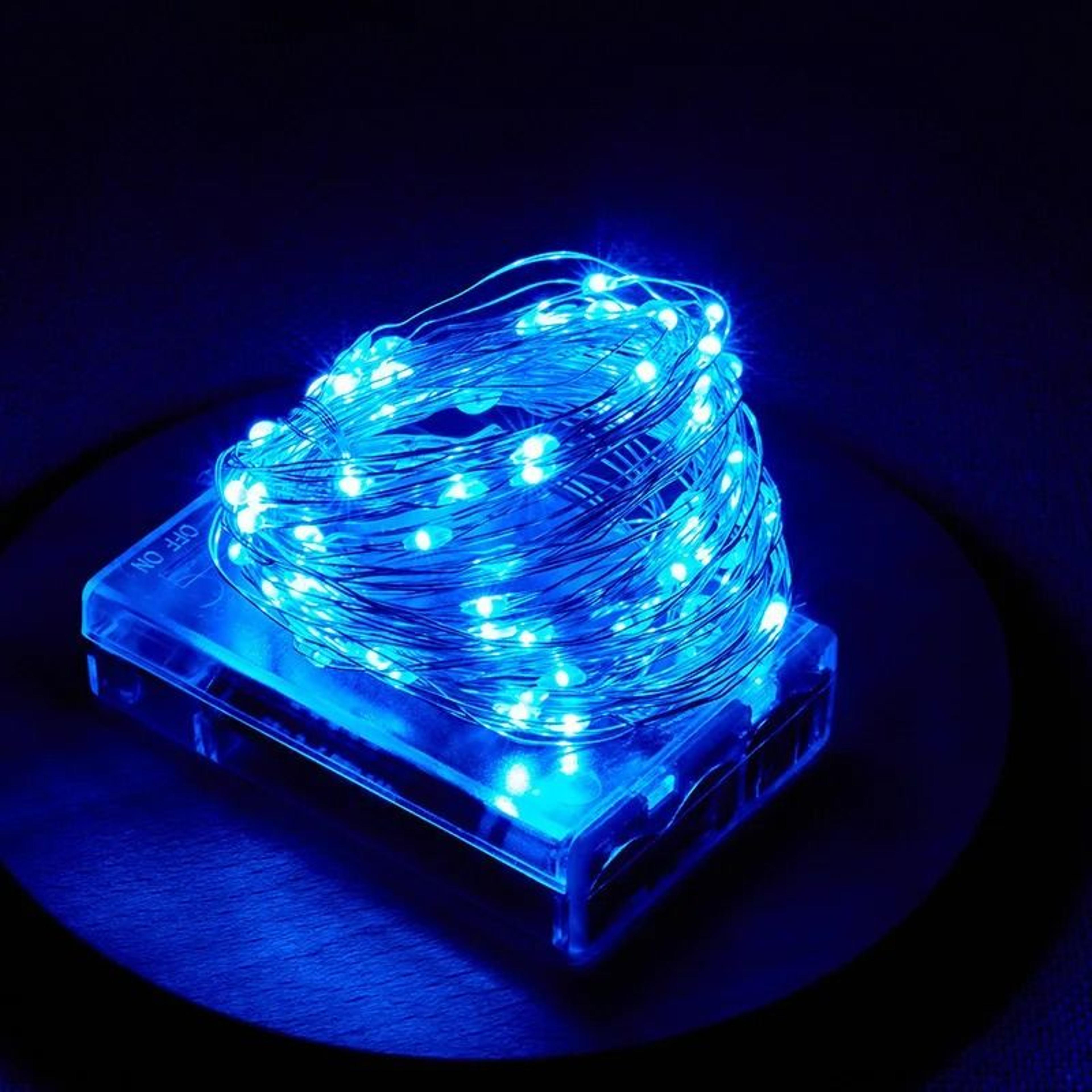 MultiLED BatteryOperated Copper Wire Fairy Lights Decorative Christmas  Wedding Garland 9