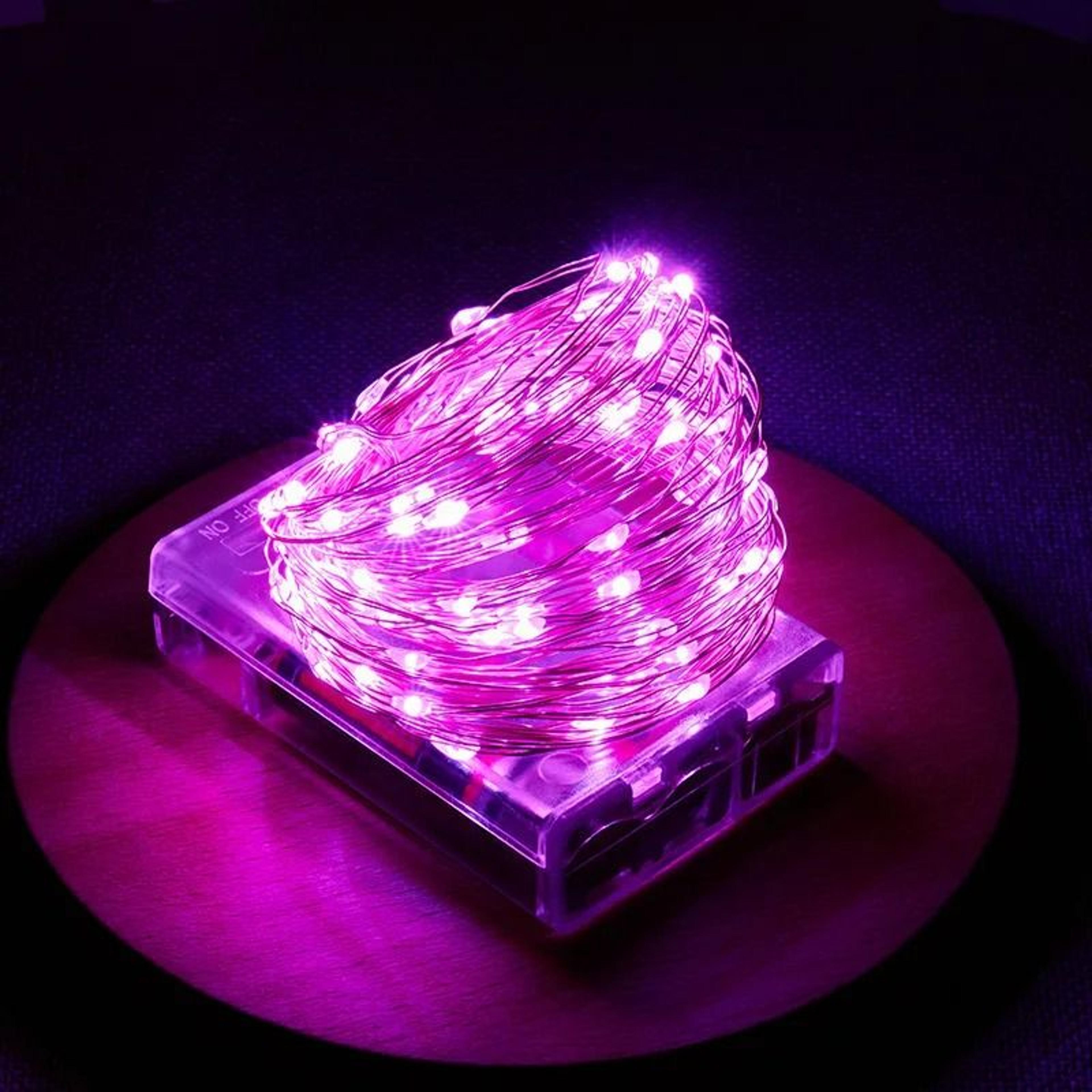 MultiLED BatteryOperated Copper Wire Fairy Lights Decorative Christmas  Wedding Garland 10