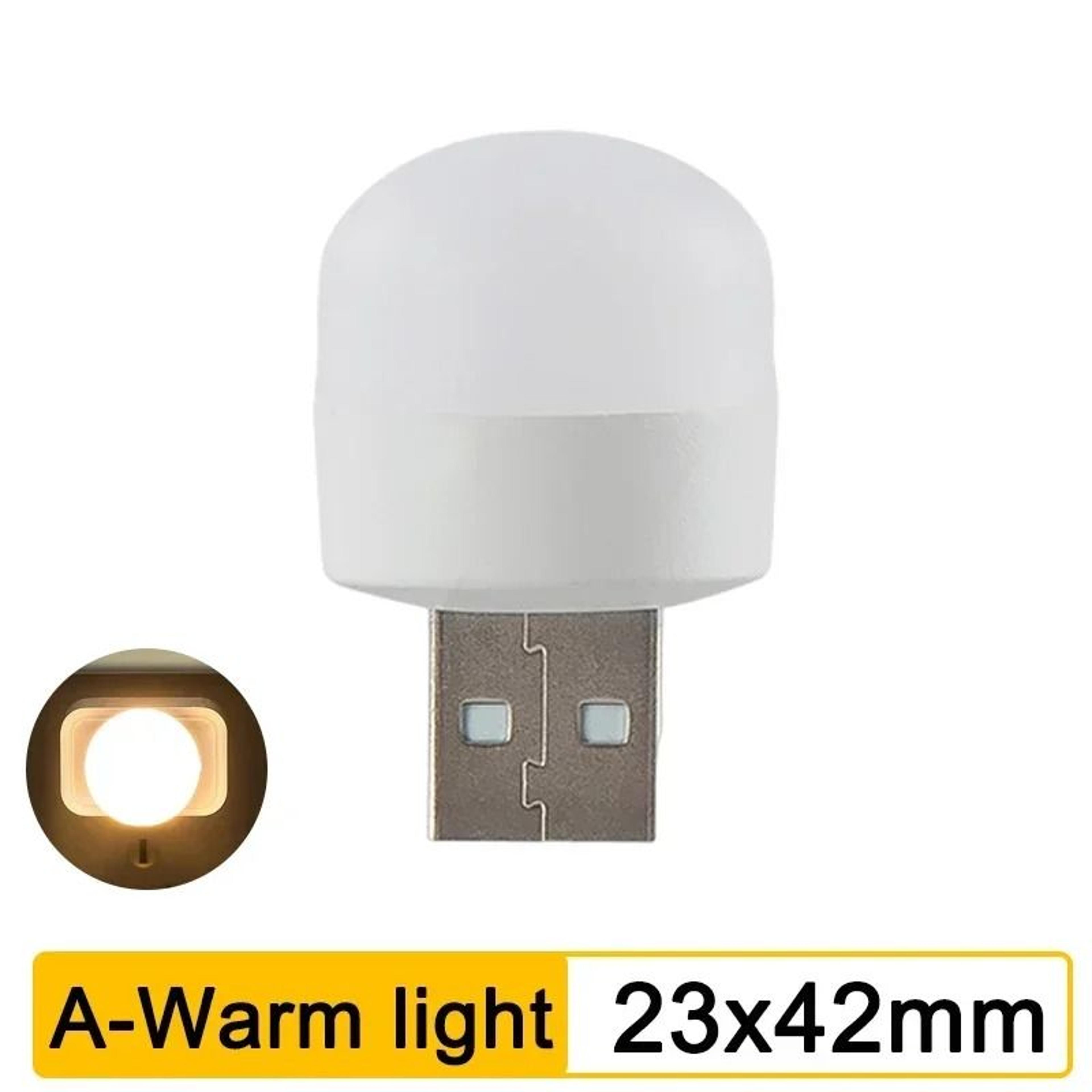 Mini USB Plugin LED Night Light EyeProtection Compact Book  Power Bank Lamp 8