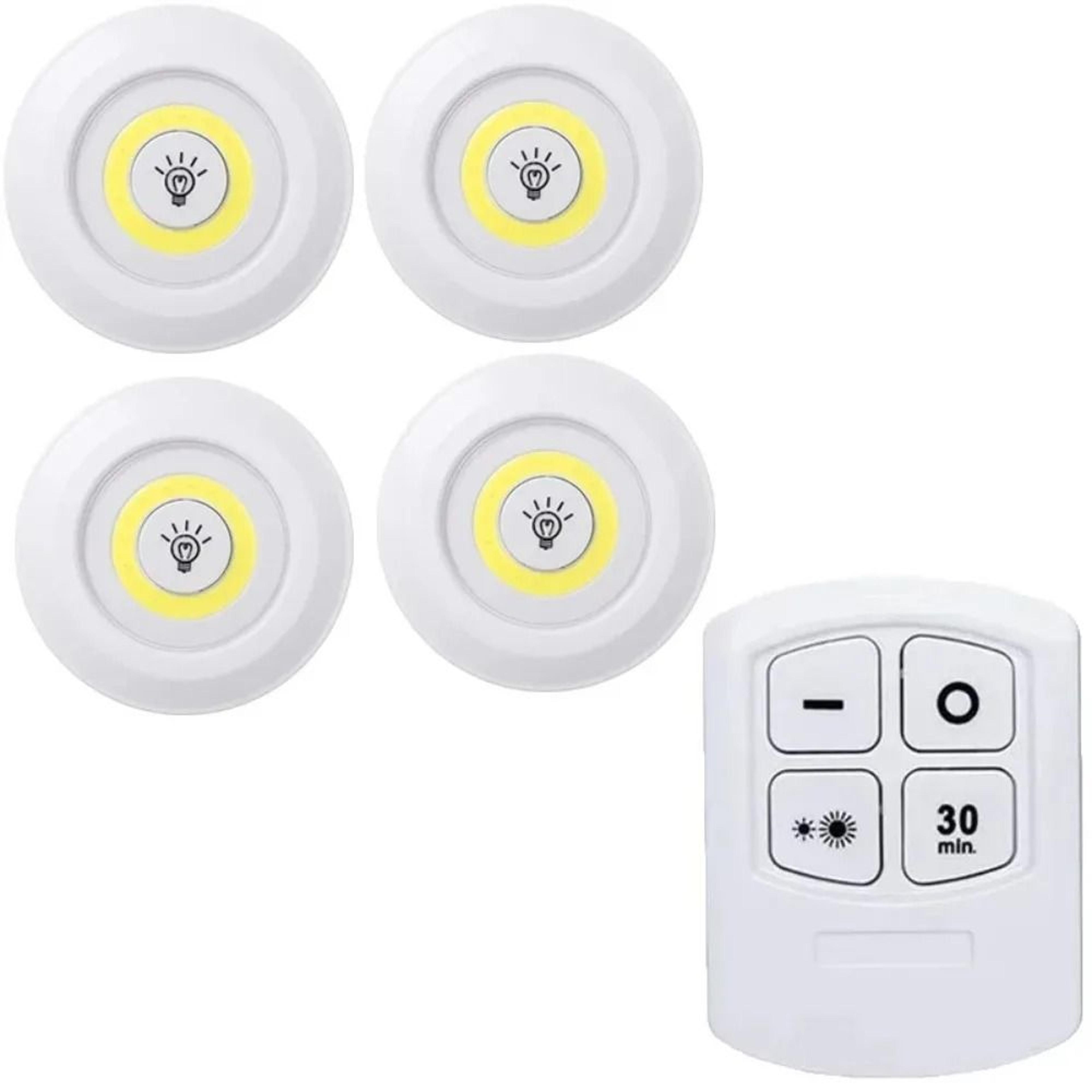 Wireless BatteryOperated LED UnderCabinet Puck Lights With Remote Control 10