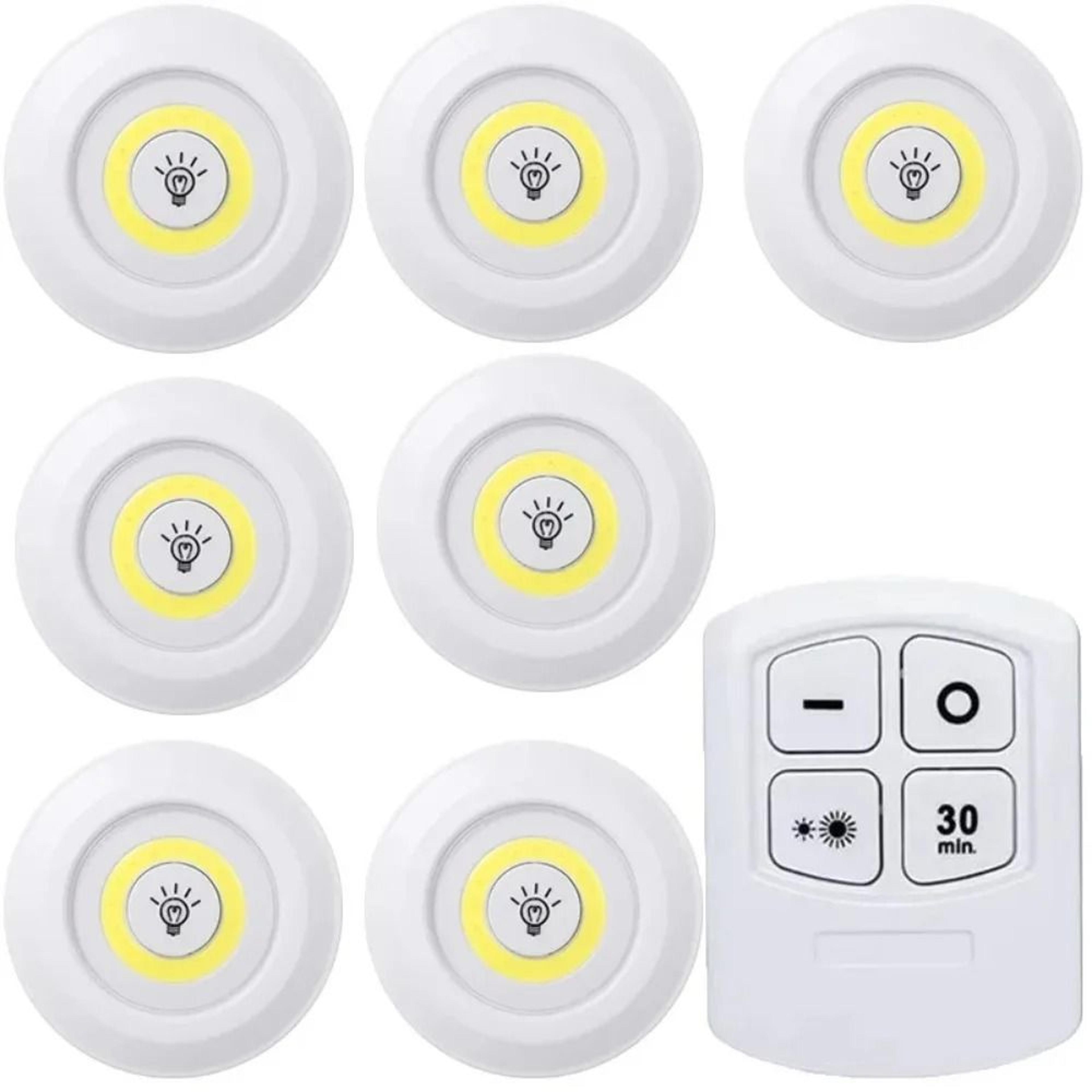 Wireless BatteryOperated LED UnderCabinet Puck Lights With Remote Control 13