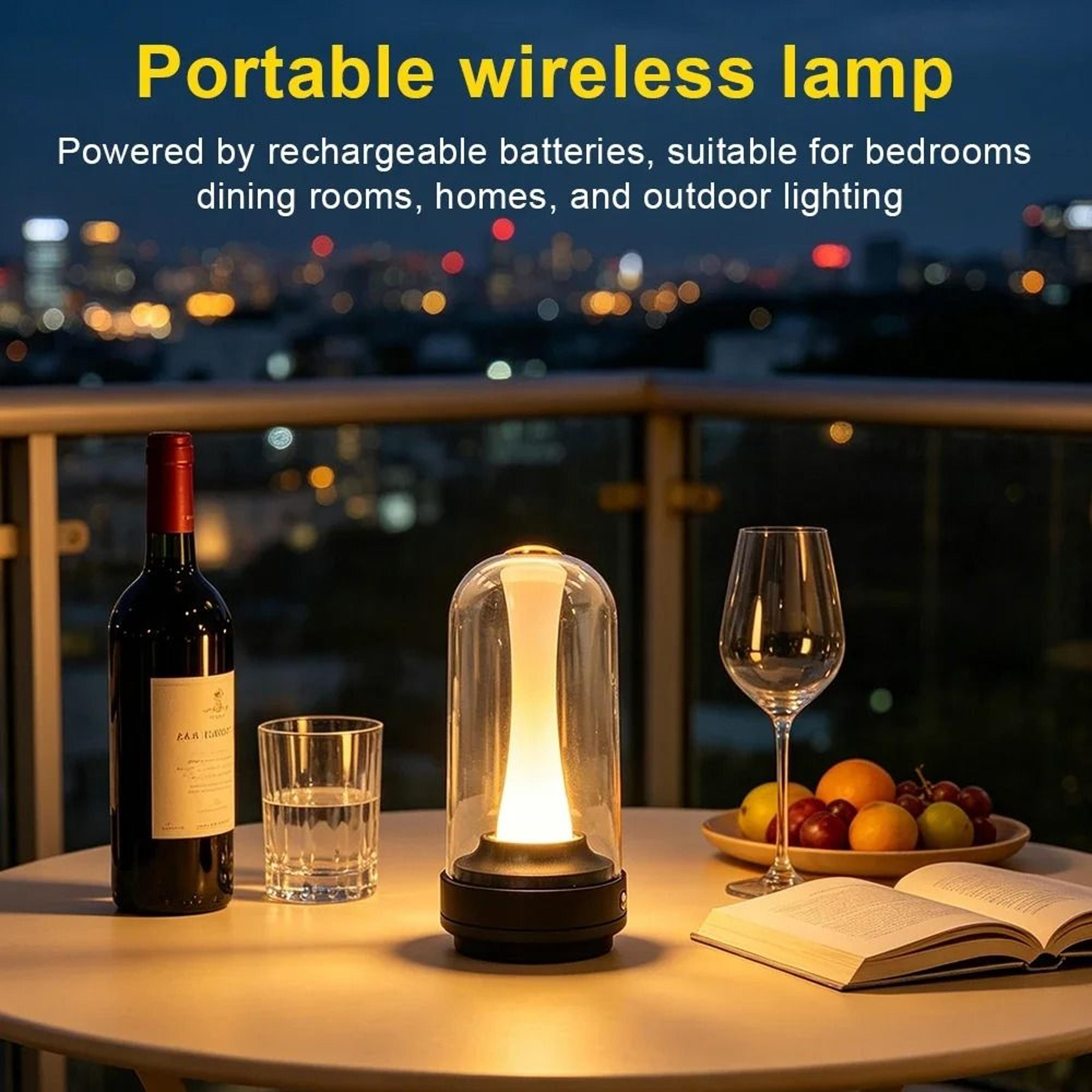 TouchControl Dimmable LED Bedside Night Light USB Rechargeable Mood Lamp With Glass Lampshade 5