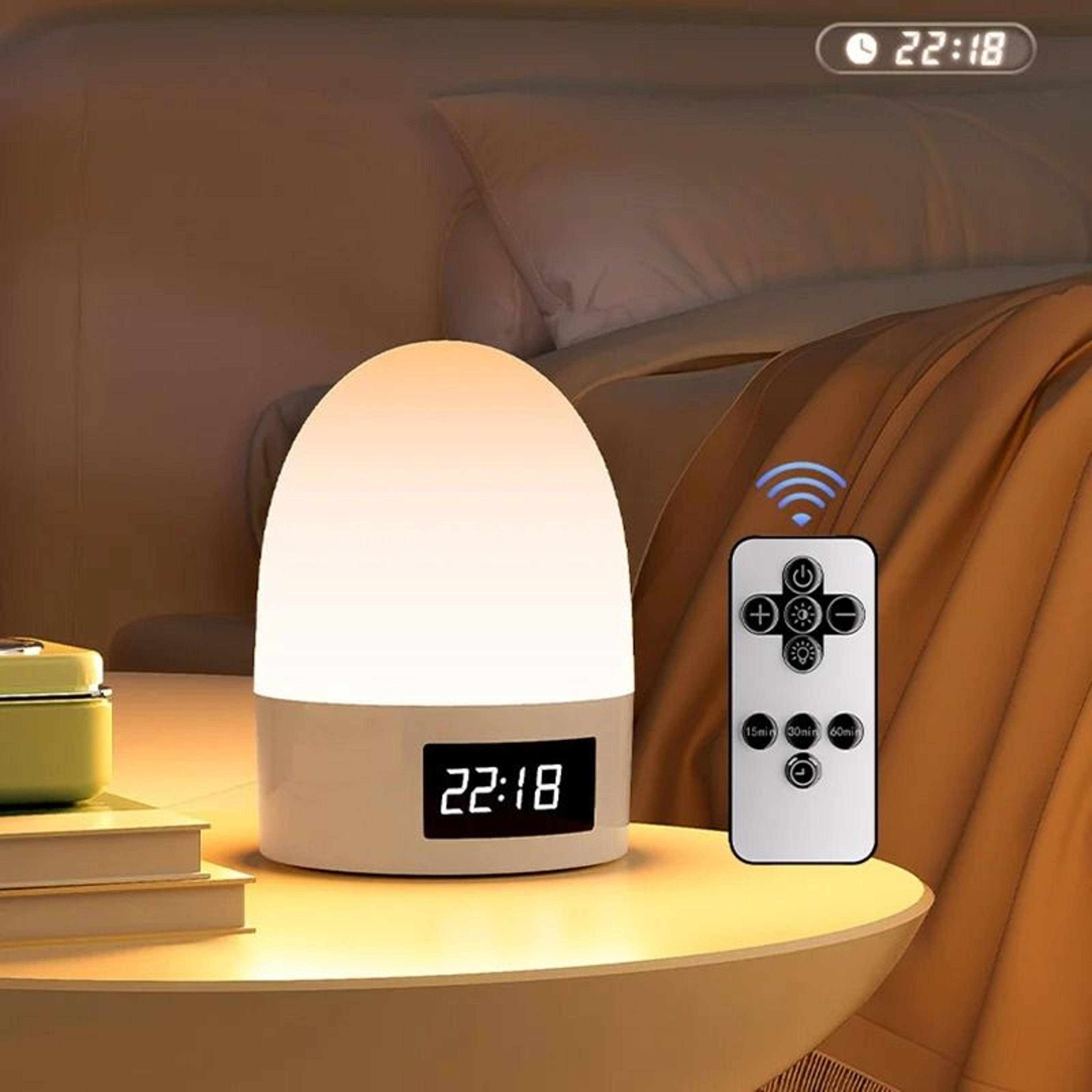 touch control rechargeable 3-color led night light (wireless baby nursery & bedside ambient lamp)