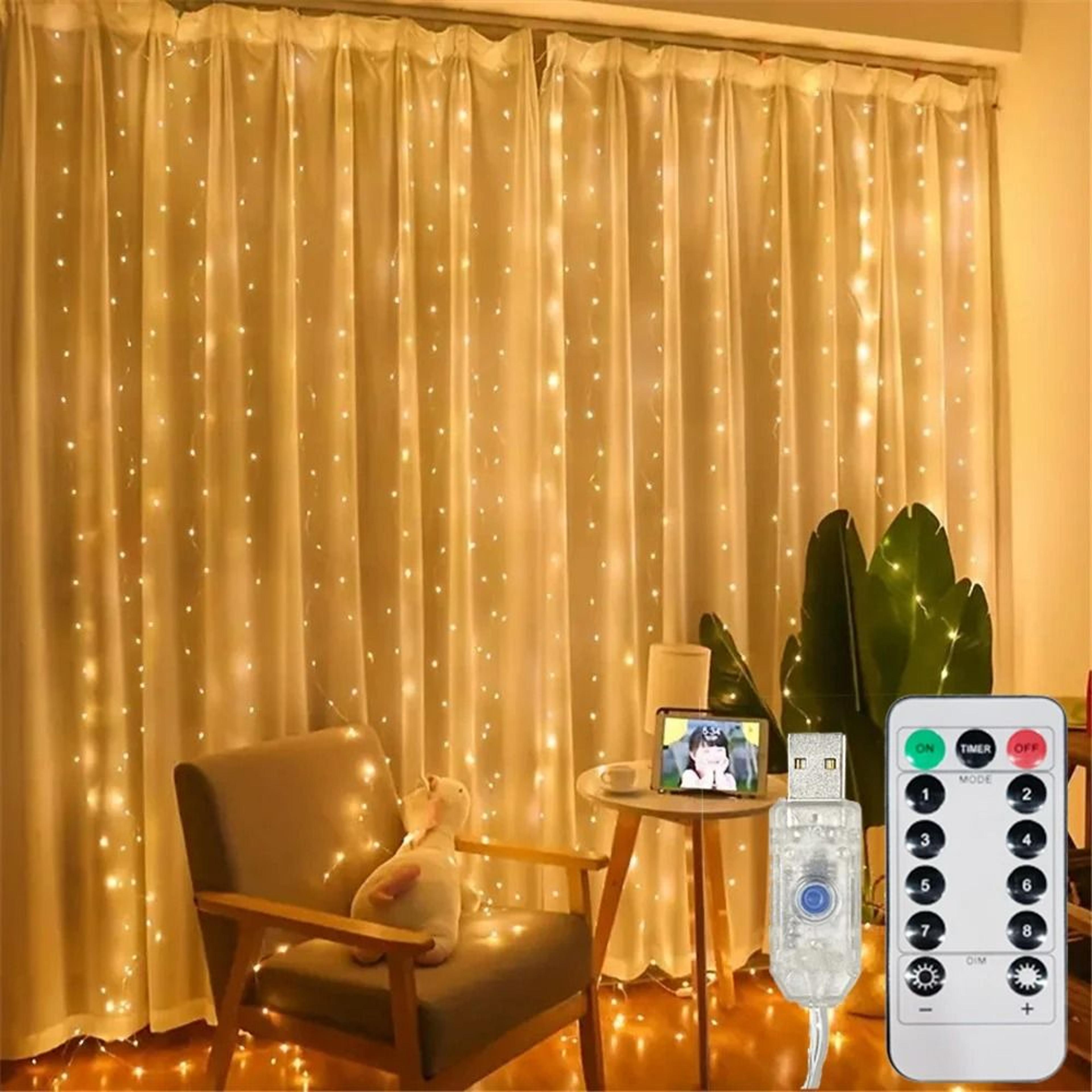 USB LED Remote Control Curtain Lights For Home  Holiday Decor 2