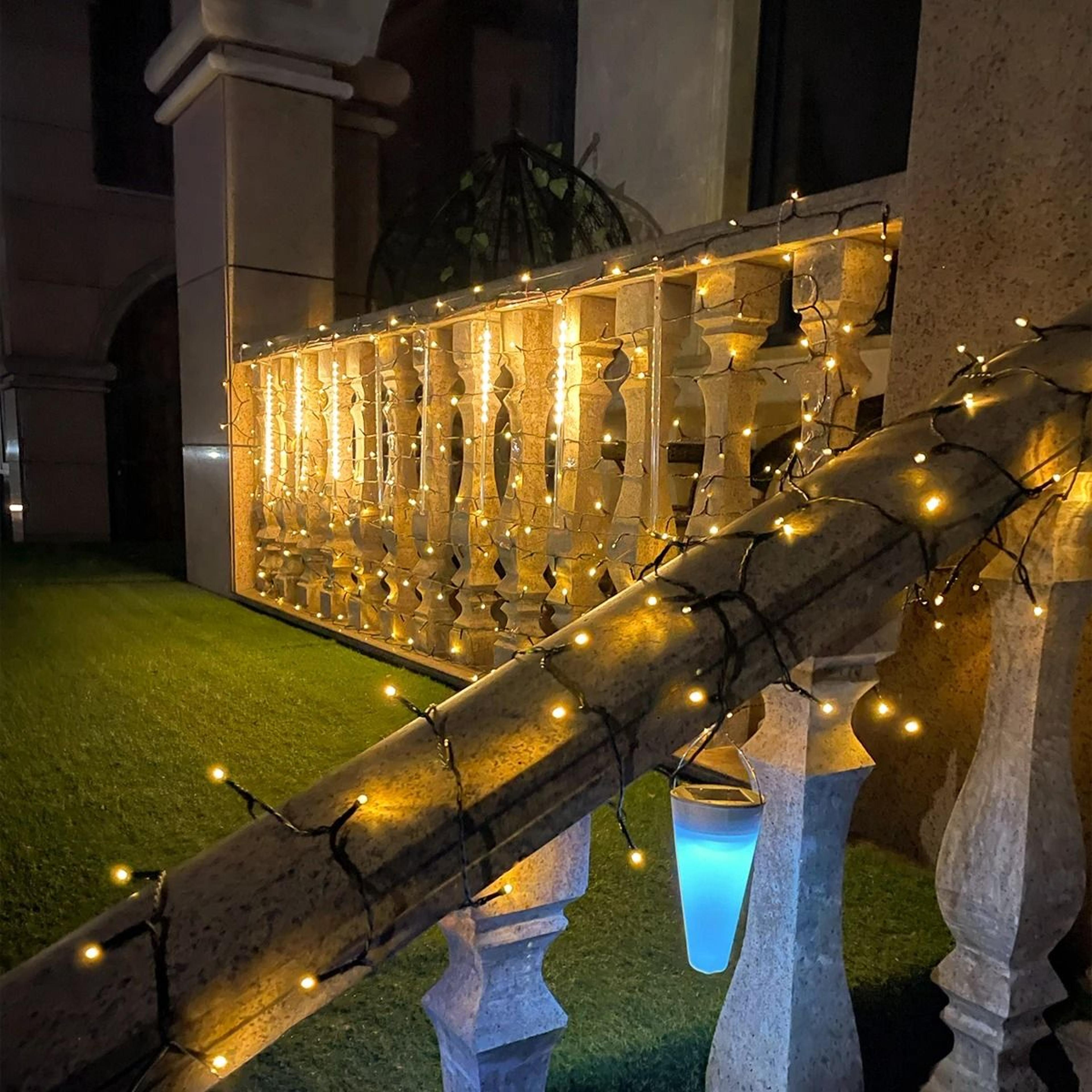 HighDensity Plugin LED Curtain Fairy String Lights For Garden  Event Decor 4