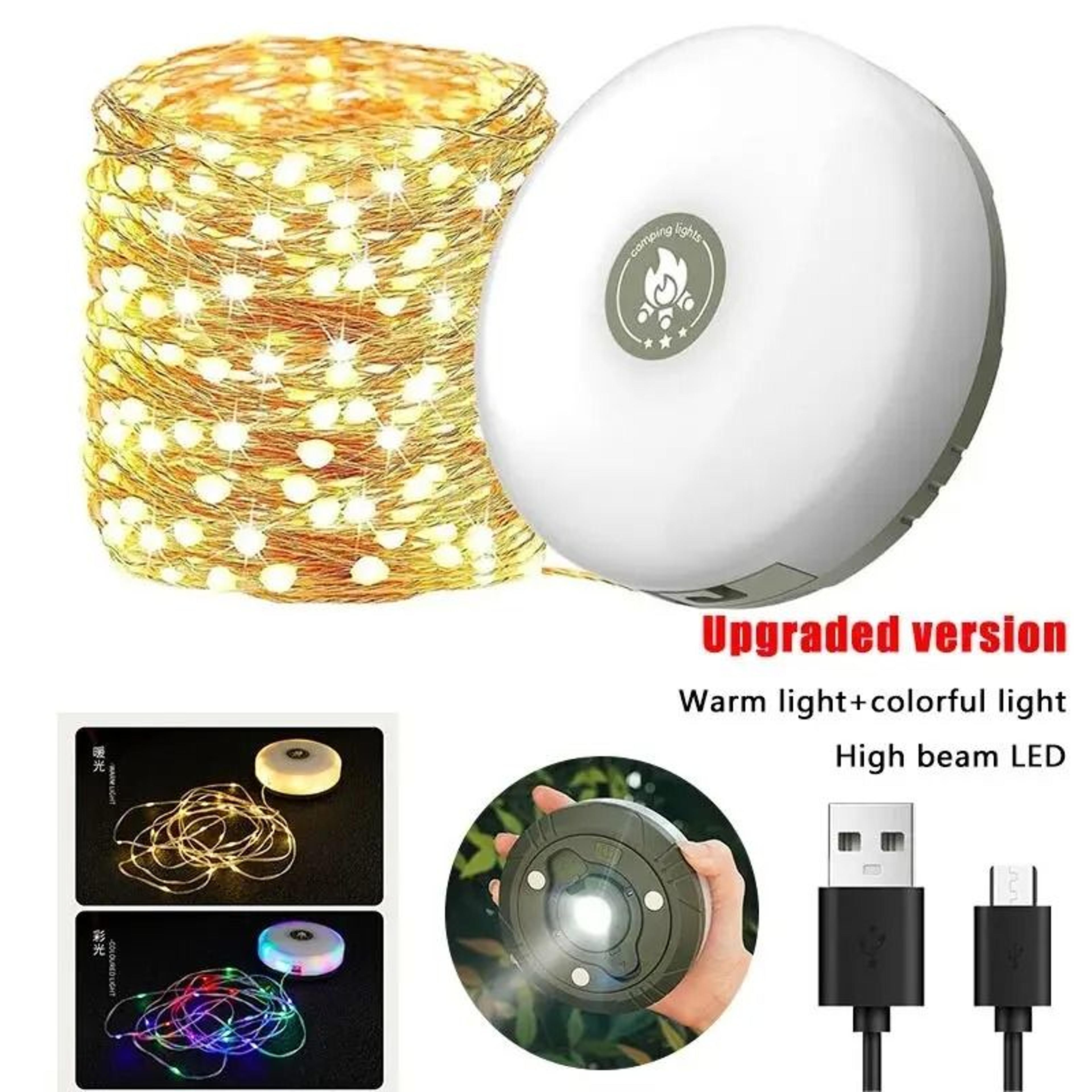 4in1 Portable LED Reel String Light  USB Rechargeable Outdoor Camping Lantern 7