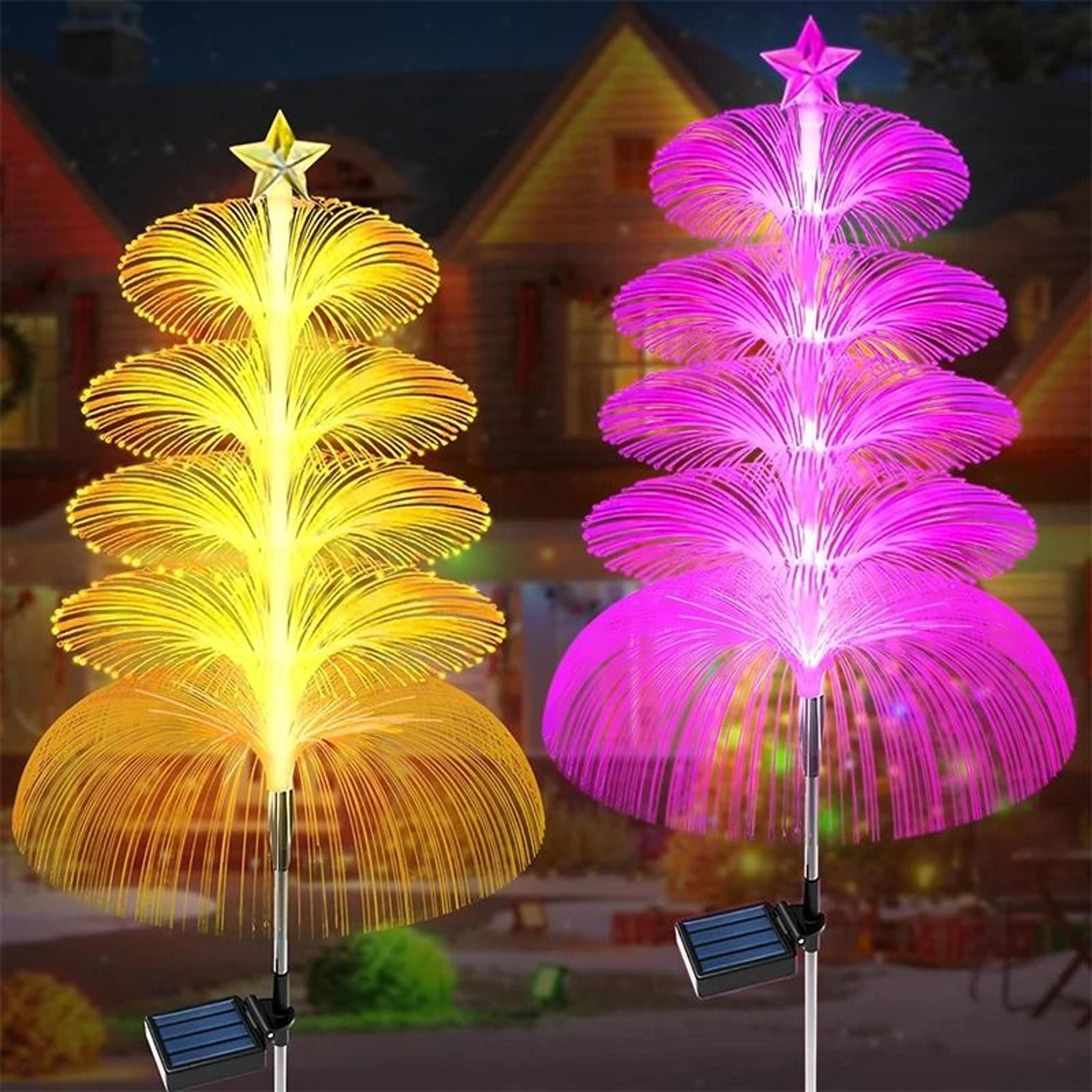 solar color-changing jellyfish garden lights (ip65 outdoor landscape stake lamp)
