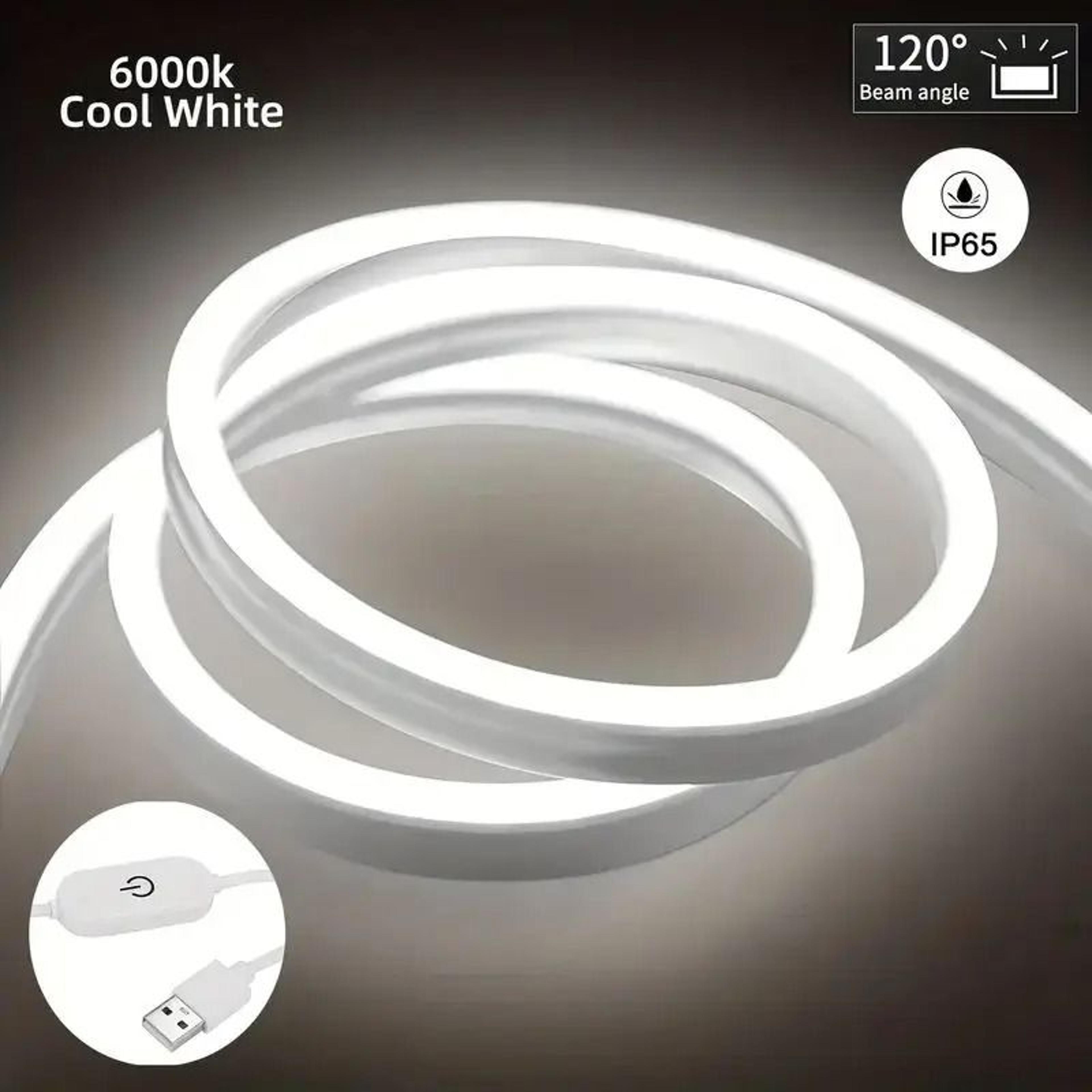 5V USB Touch Sensor Dimmable Flexible Silicone LED Neon Strip Light For Bedroom  DIY Accent Decor 6