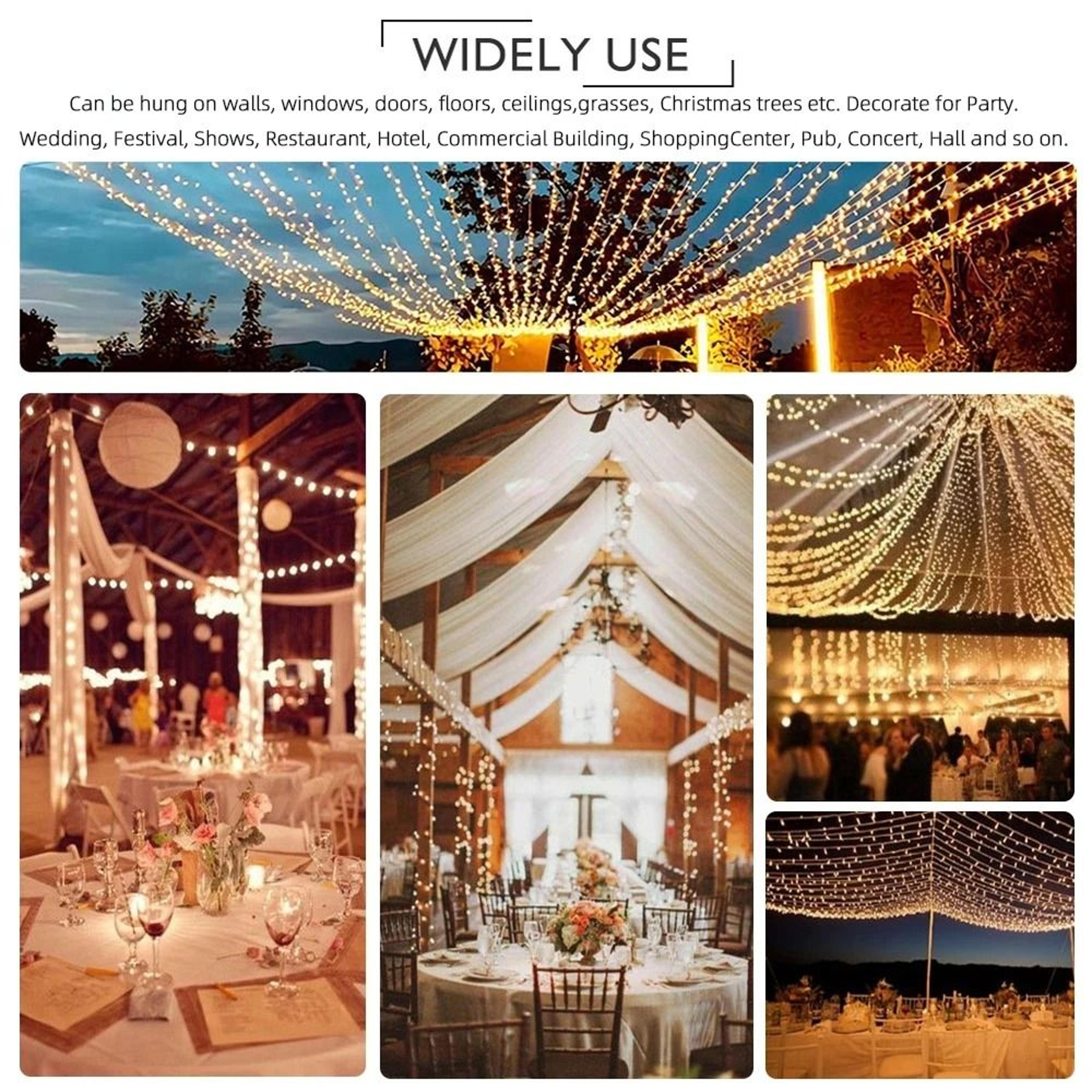 Outdoor  Indoor LED Fairy String Lights With 8 Lighting Modes For Christmas Wedding  Party Decor 5