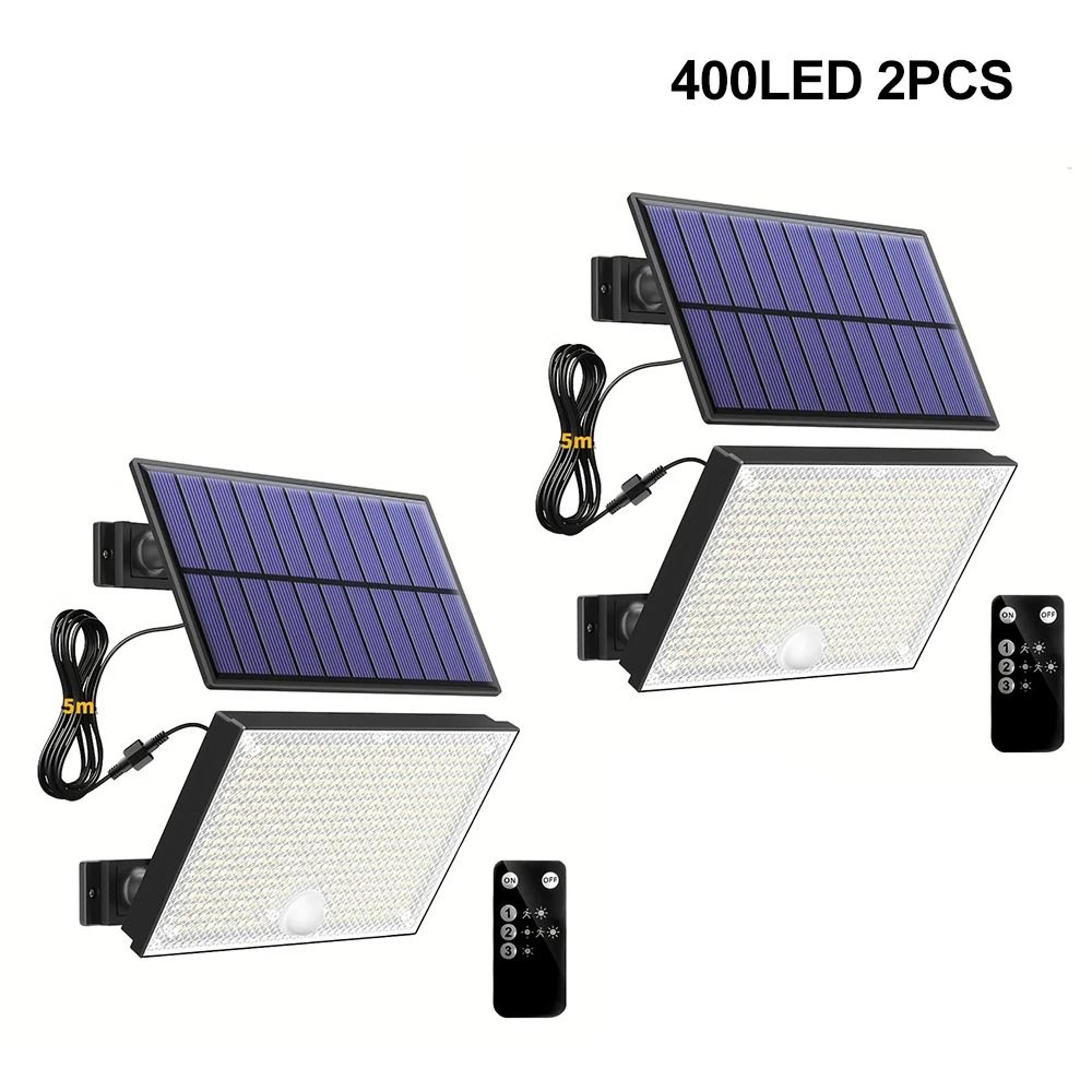 400 LED Solar Outdoor Motion Sensor Security Lights IP65 Waterproof 3Mode Yard Floodlight 6