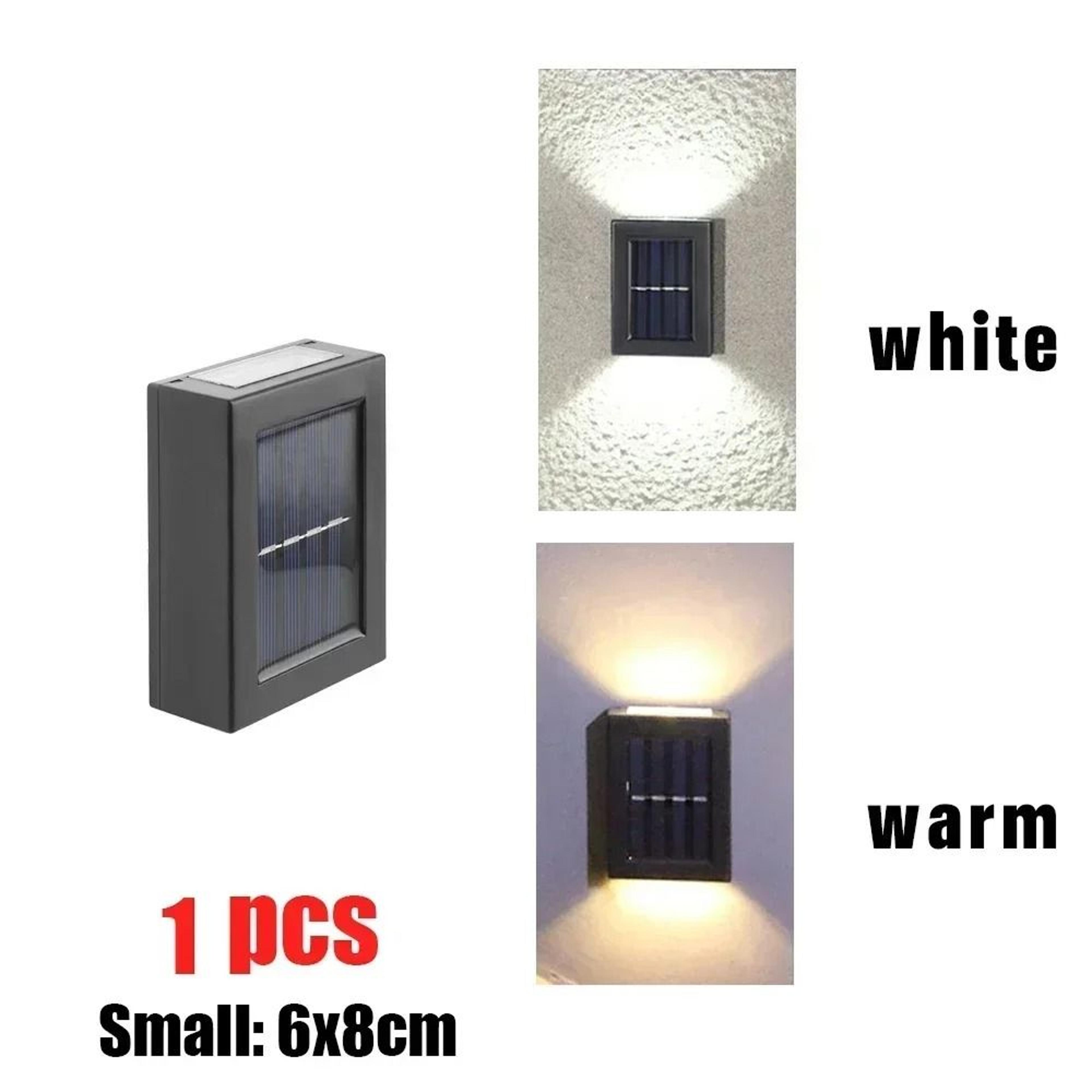 Outdoor Waterproof Solar Up And Down Wall Washer Lights For Fence Yard  Balcony Decor 7