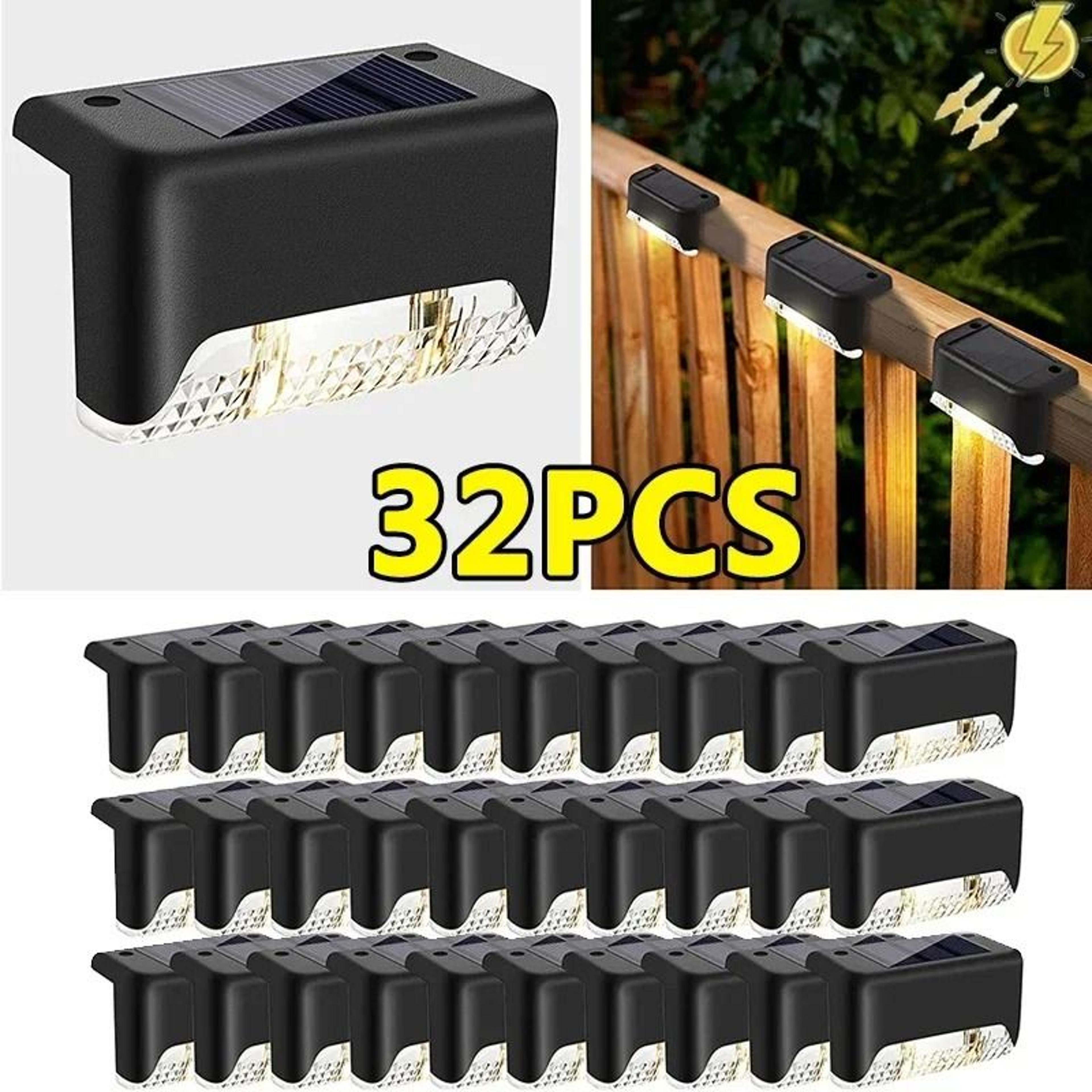 outdoor waterproof solar deck & fence lights for garden steps, patio stairs, railings & pathways