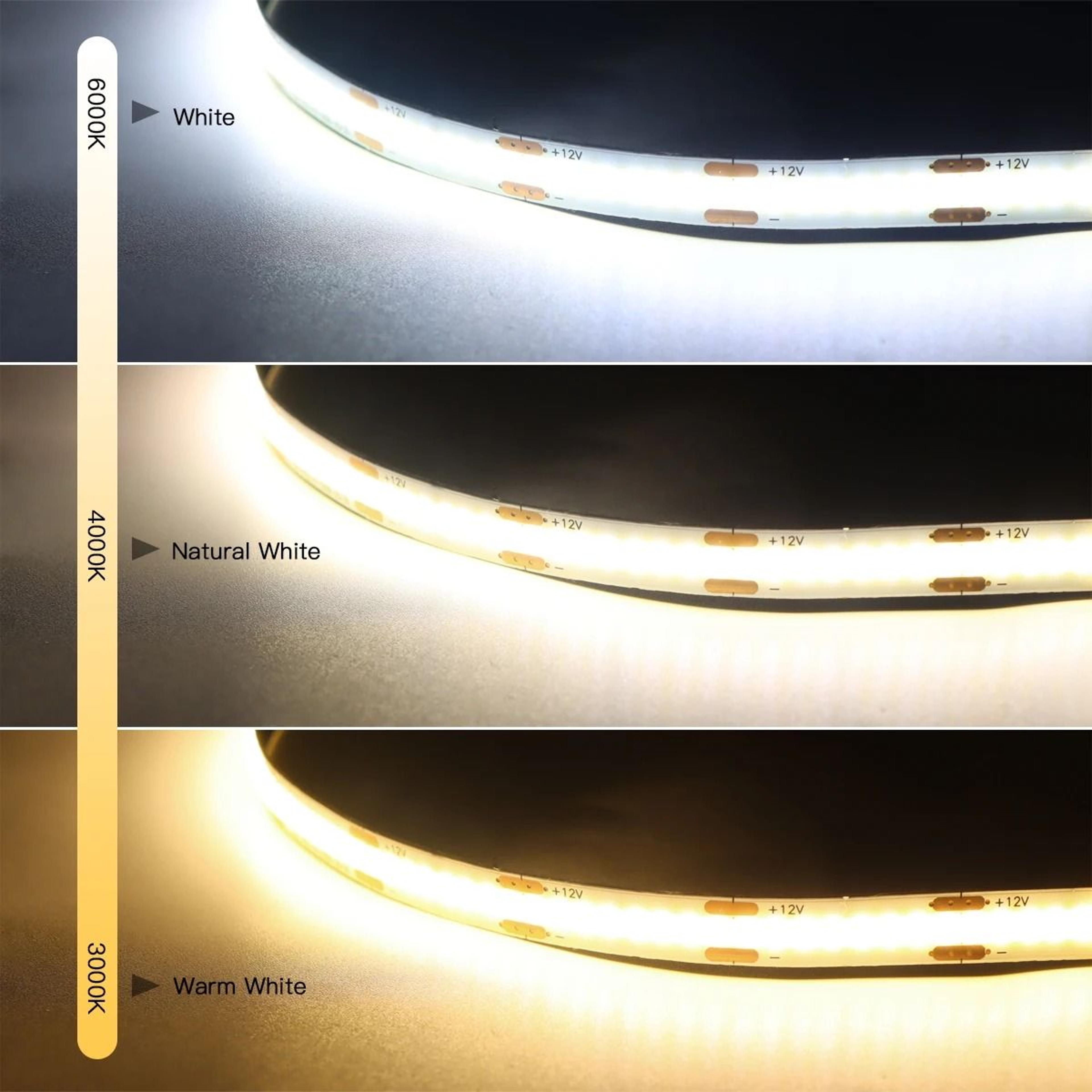Touch Dimmer  Hand Sweep Sensor Flexible COB LED Strip Light 12V 320 LEDsm Kitchen  Closet Tape 4