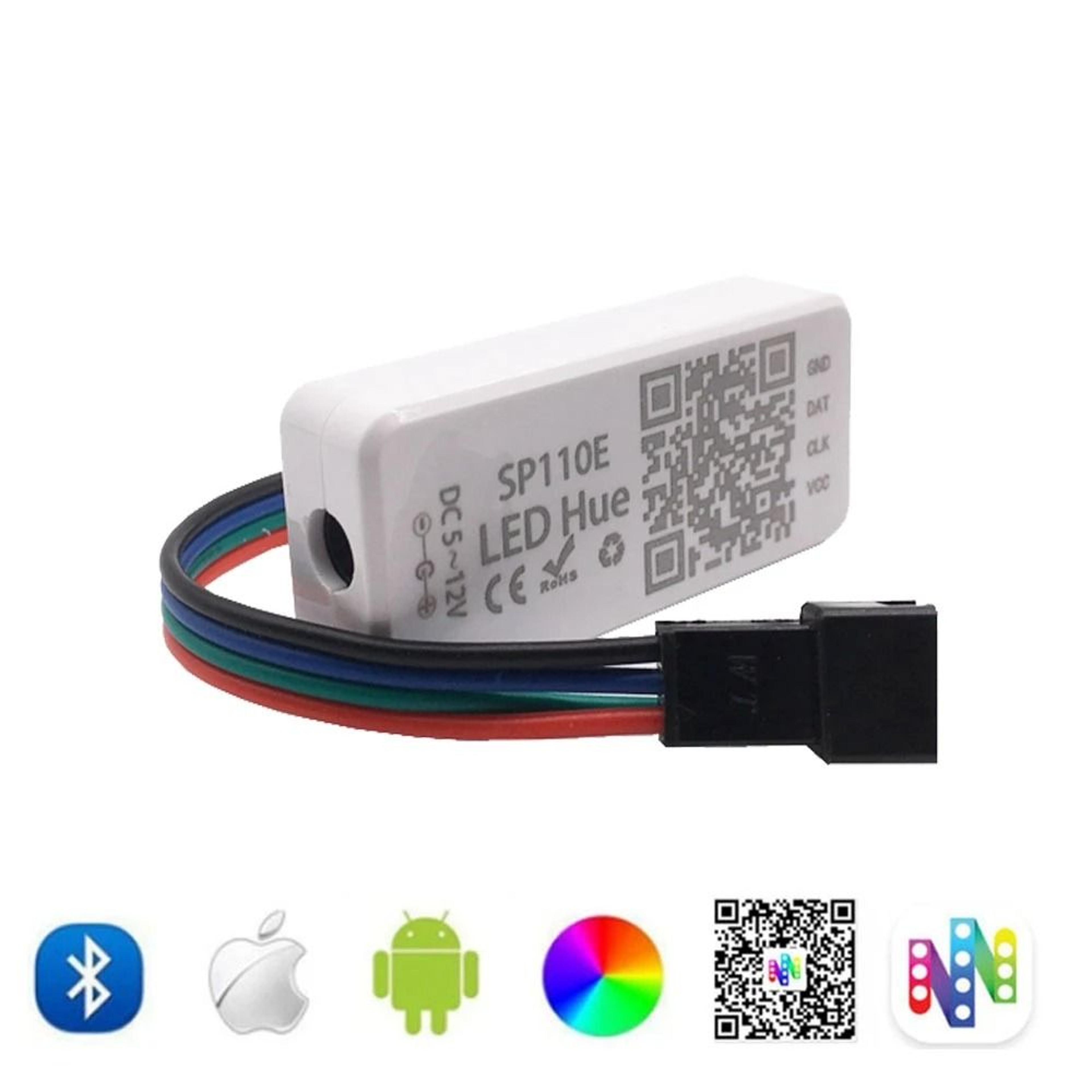 WS2812B Addressable RGB LED Ring Kit With SP110E Bluetooth Controller  5V USB Cable 8